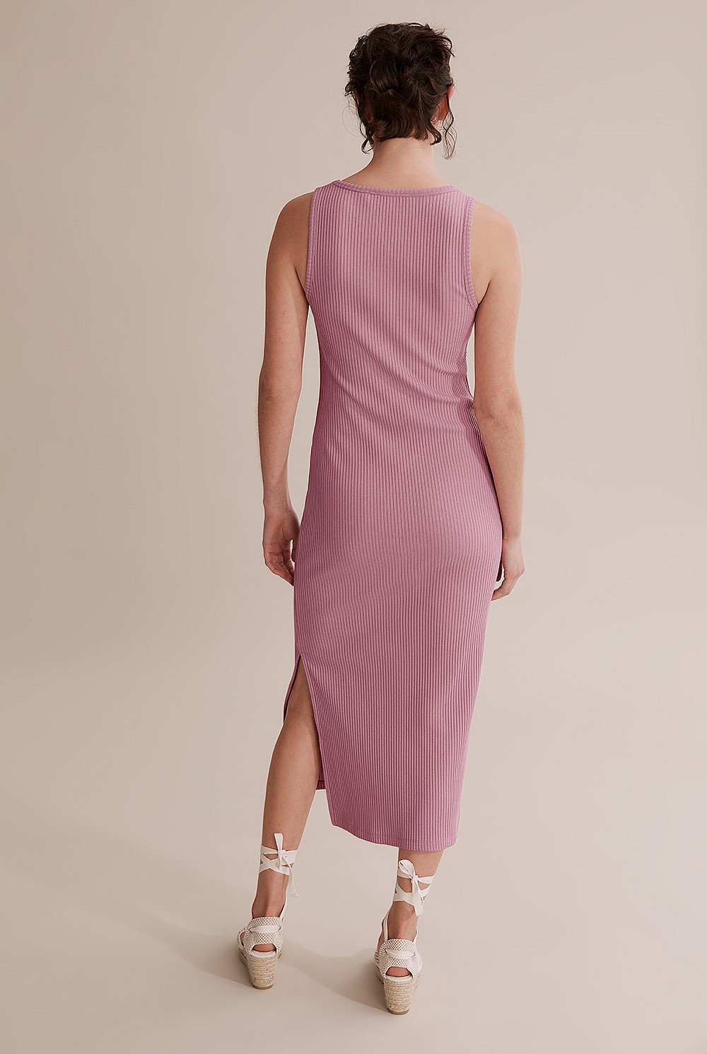 Square Neck Rib Dress