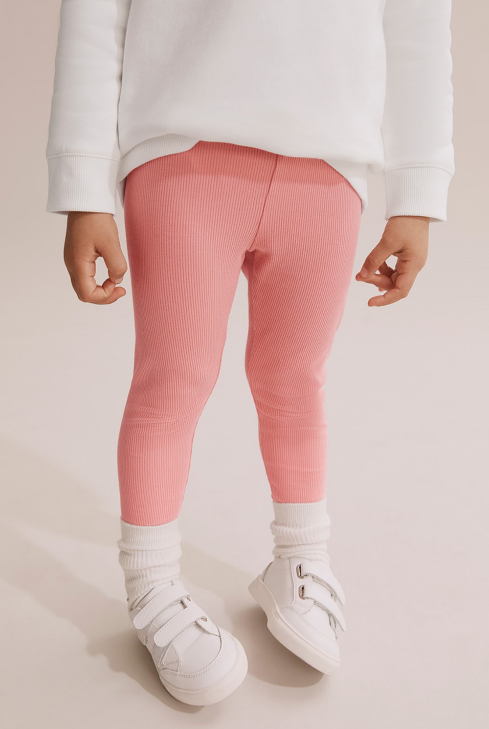 Organically Grown Cotton Blend Solid Rib Legging