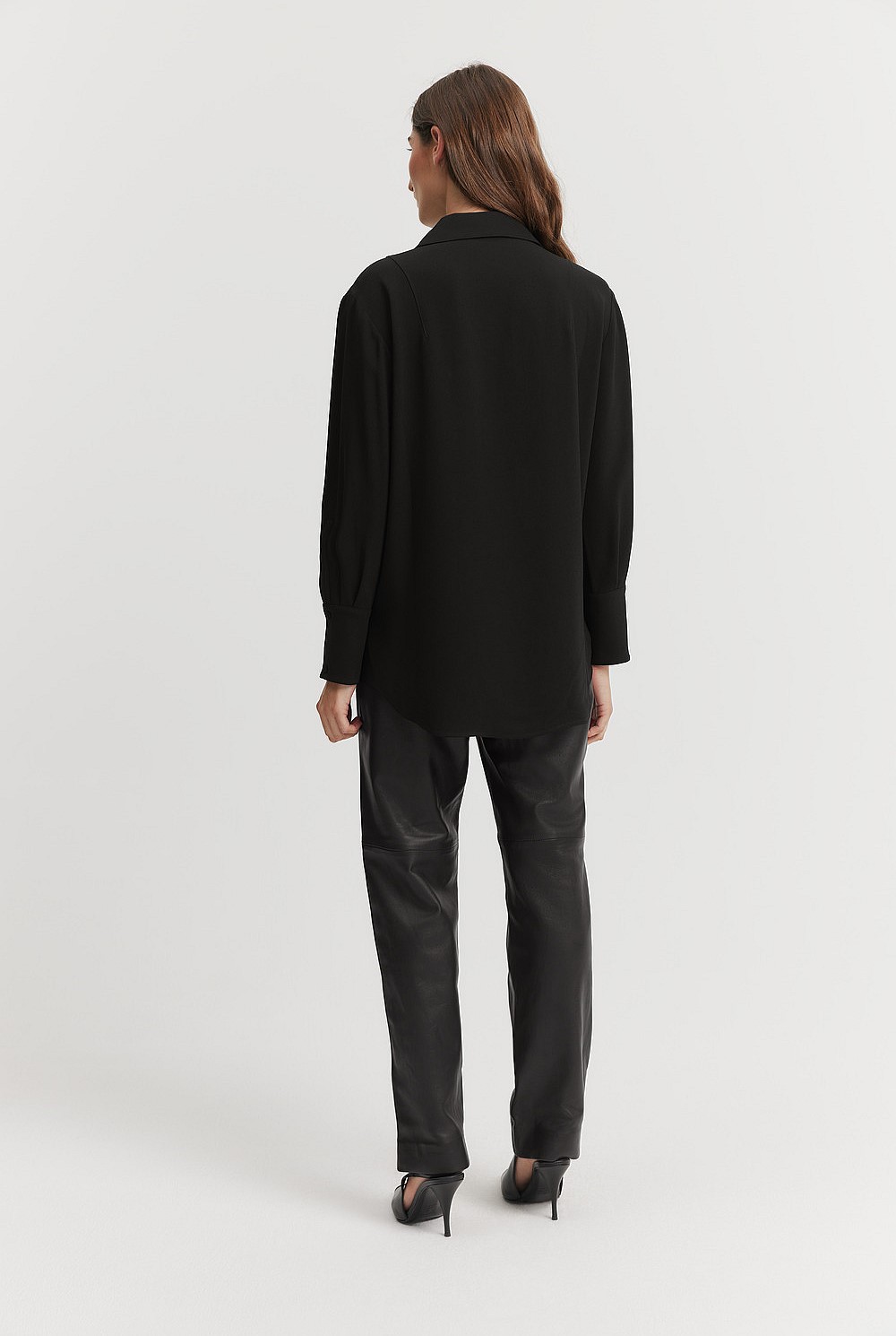 Longline Crepe Shirt