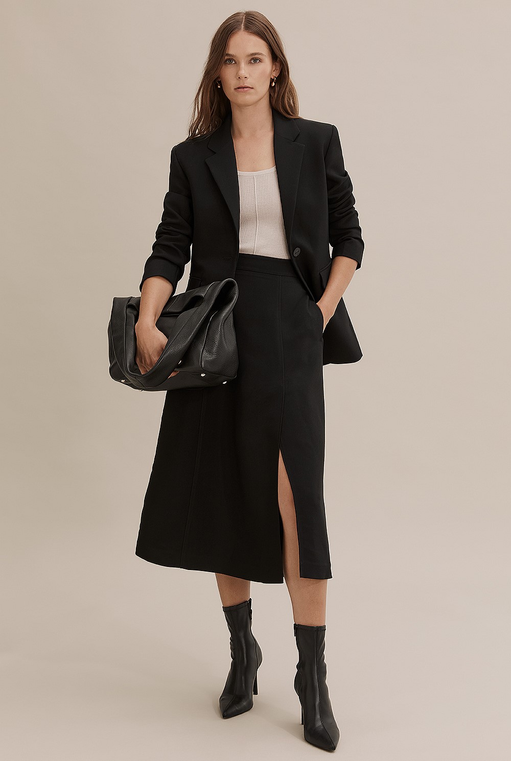 Structured Midi Skirt
