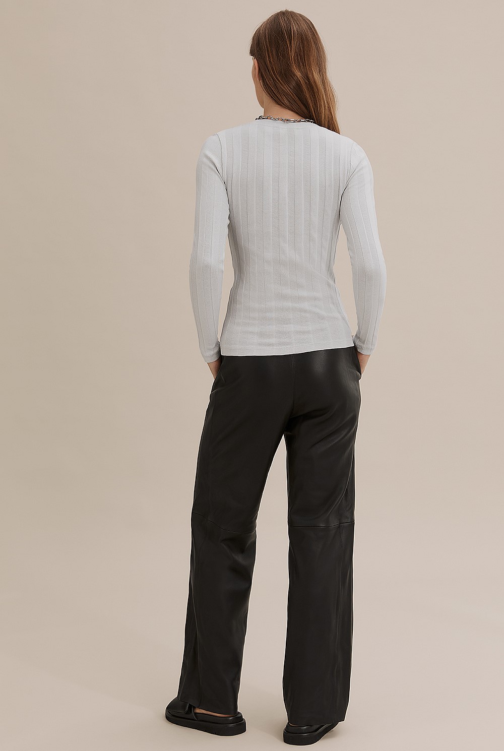 Self Stripe Long Sleeve Top