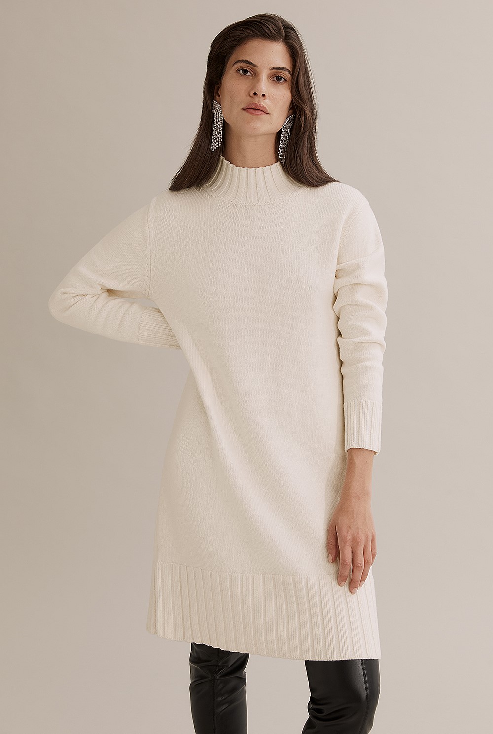 High Neck Mini Dress