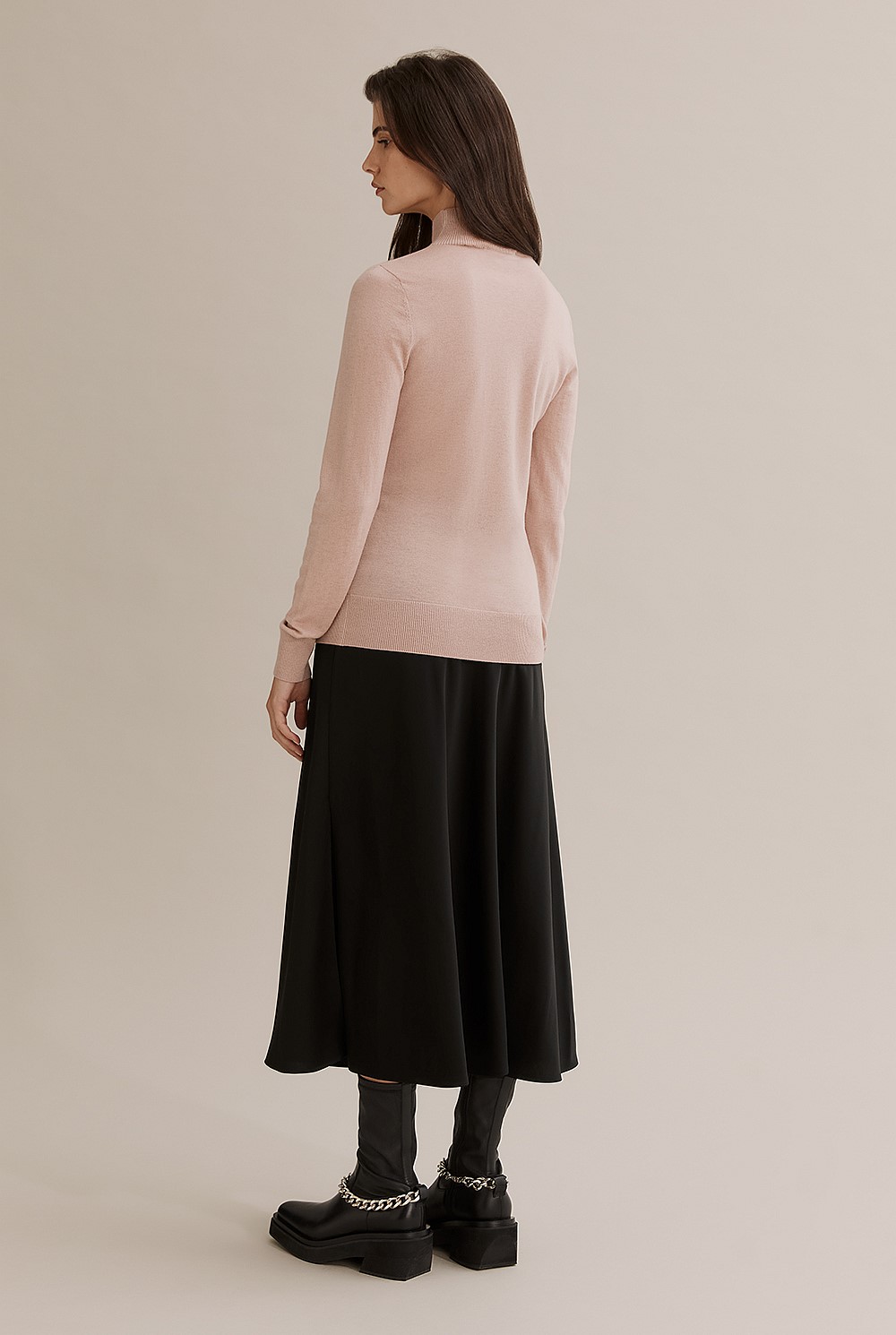 Merino Wool Silk Long Sleeve Knit