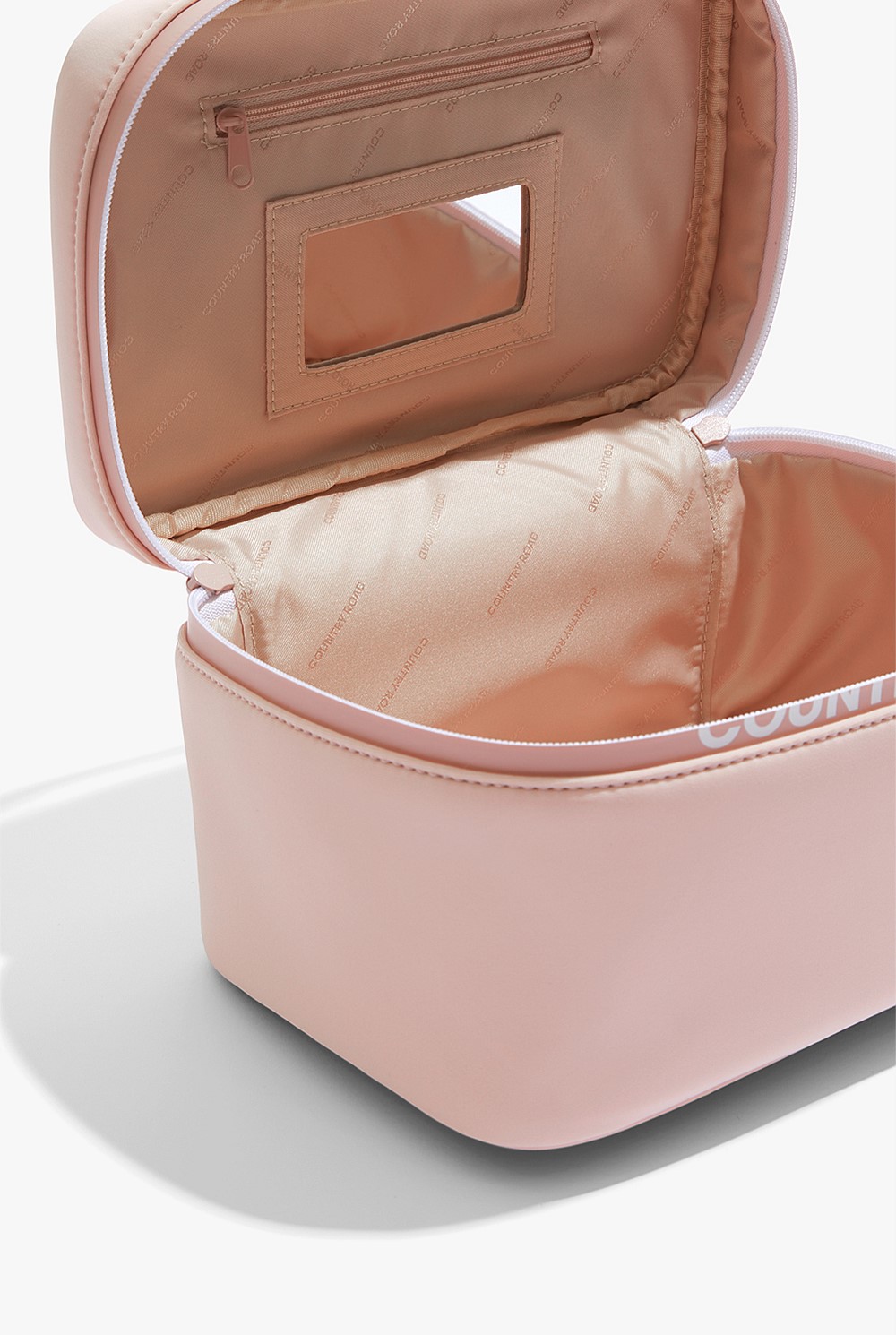 Zip Detail Large Cosmetic Bag