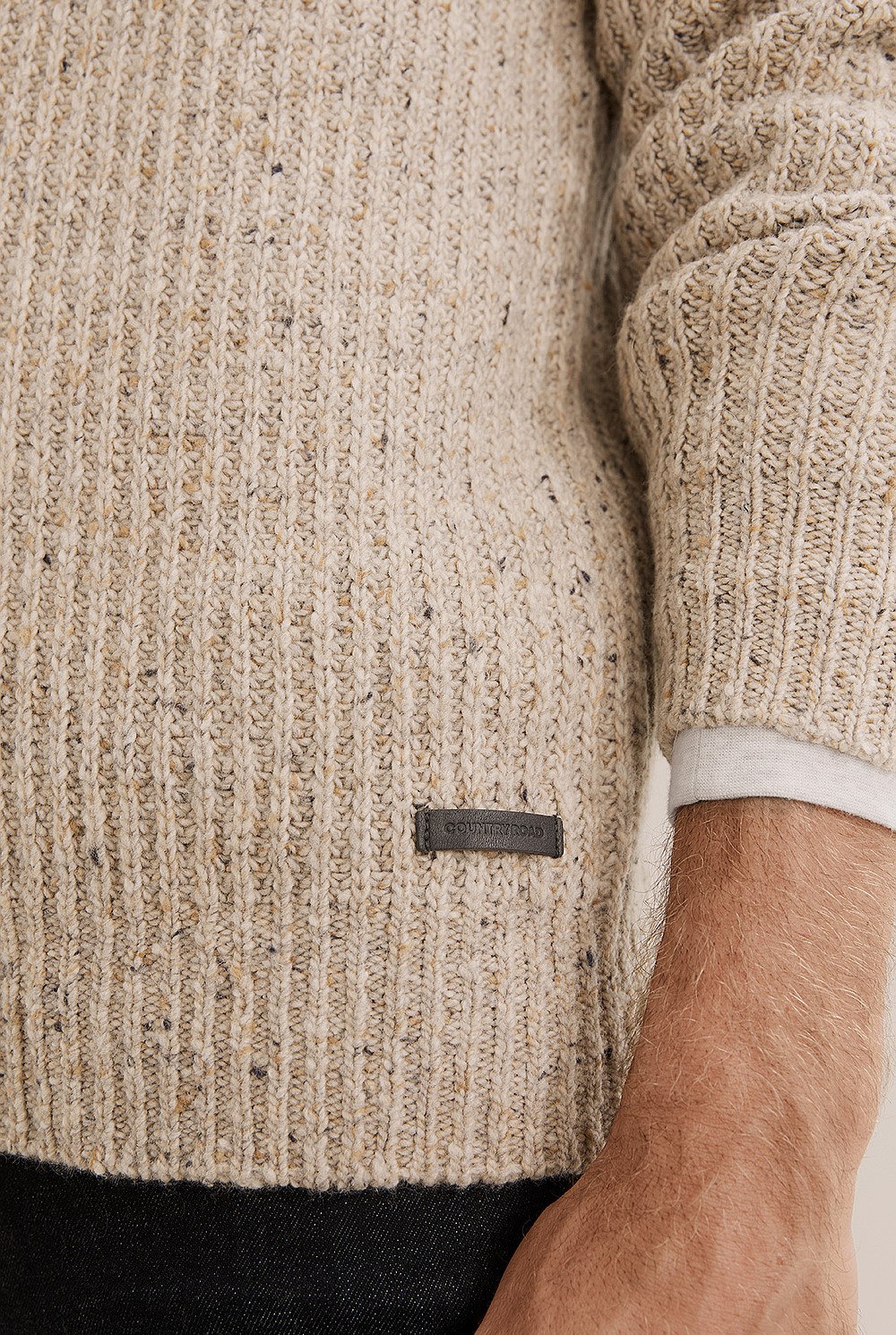Merino Nep Crew Knit
