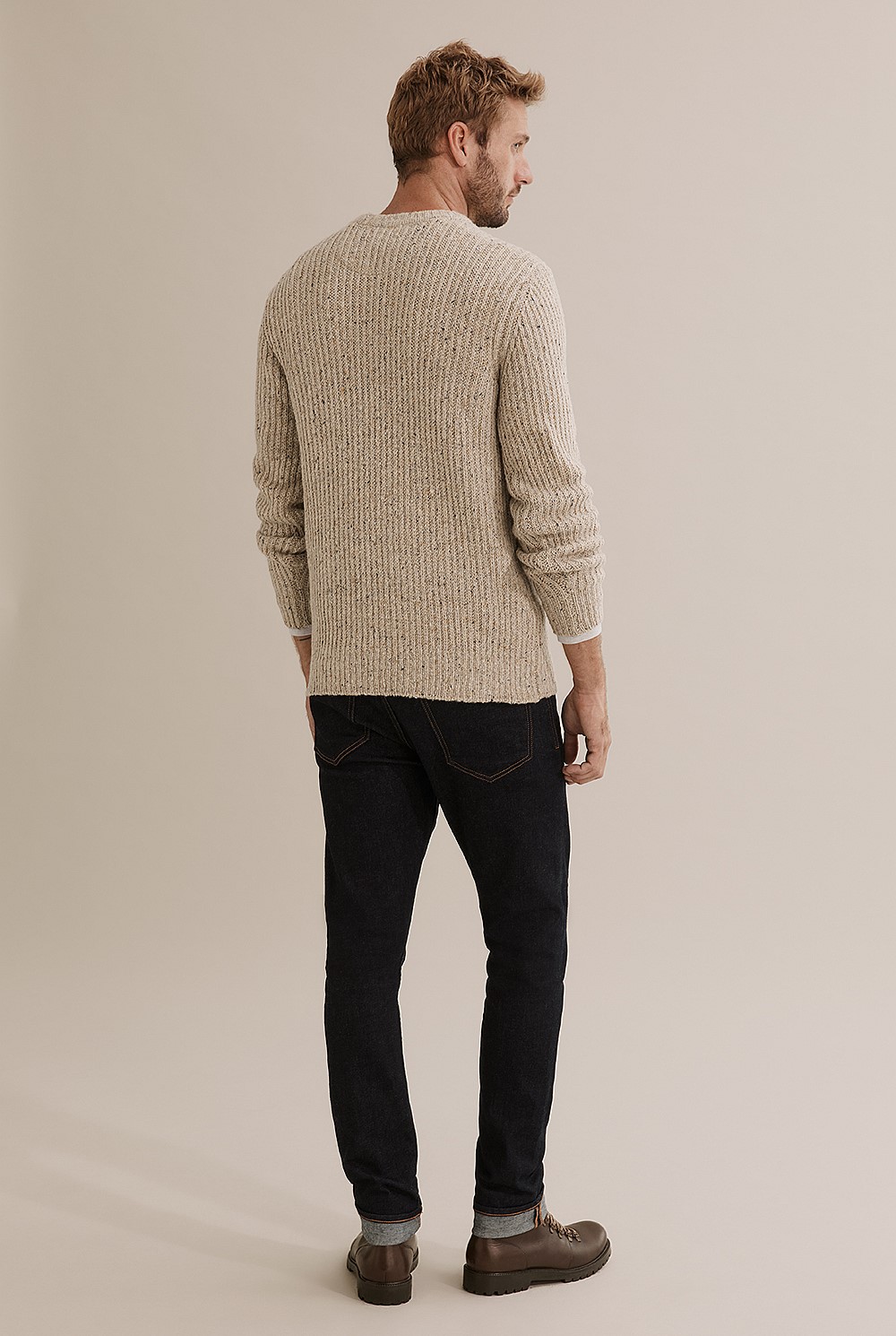 Merino Nep Crew Knit