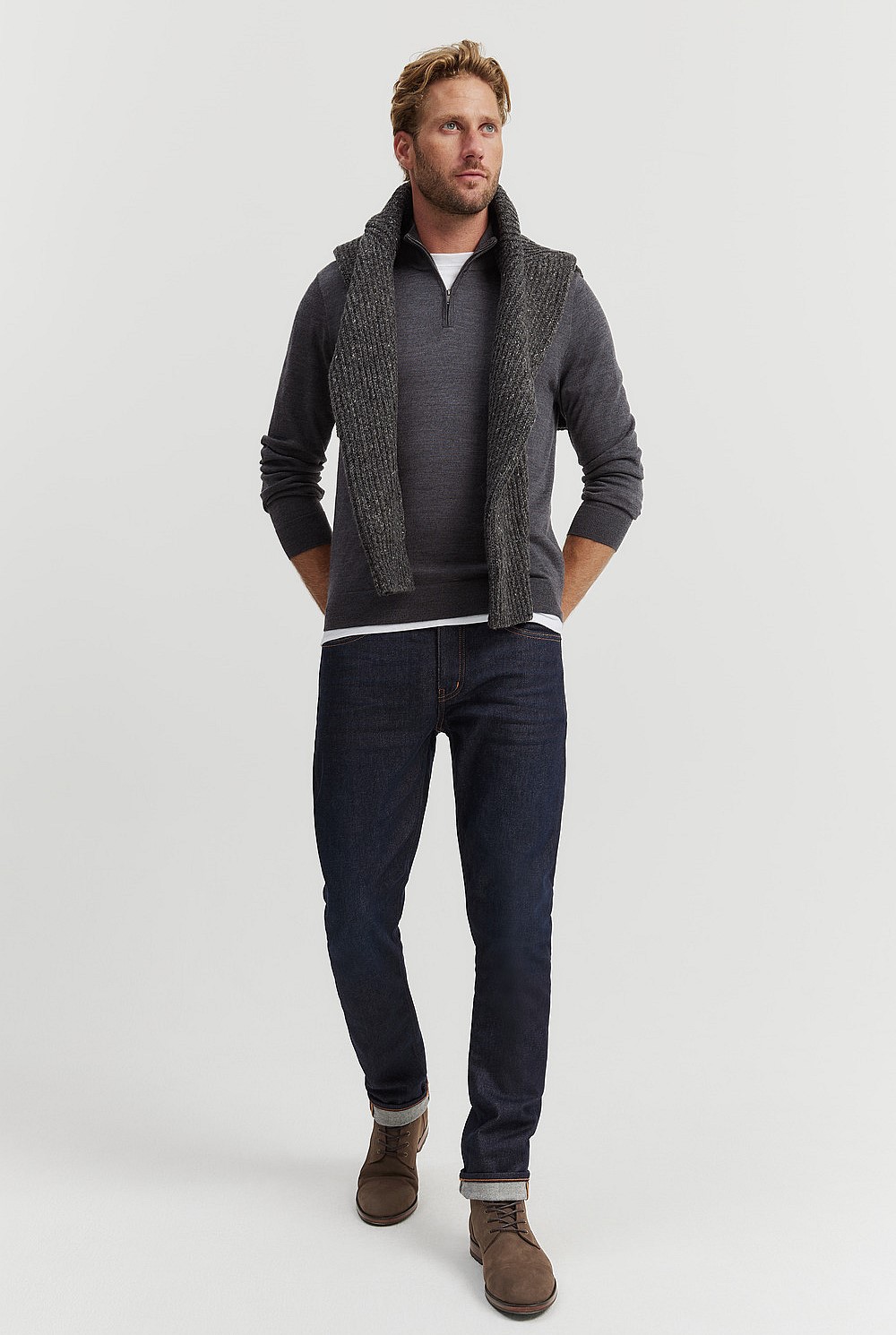 Verified Australian Merino Half Zip Knit
