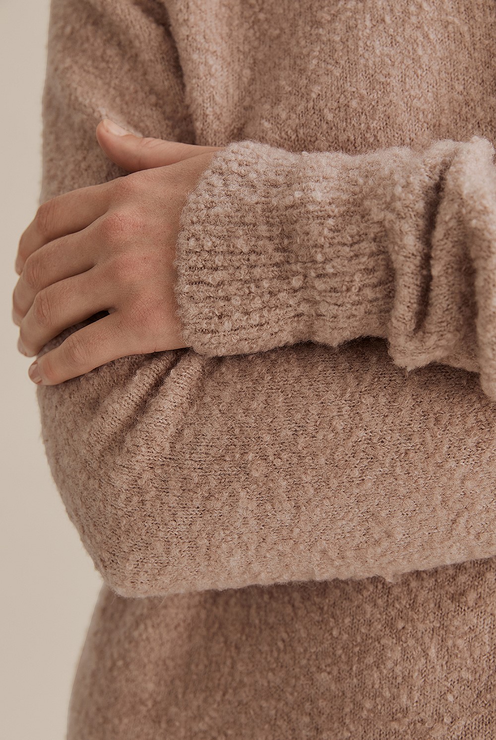Boucle Knit Midi Dress