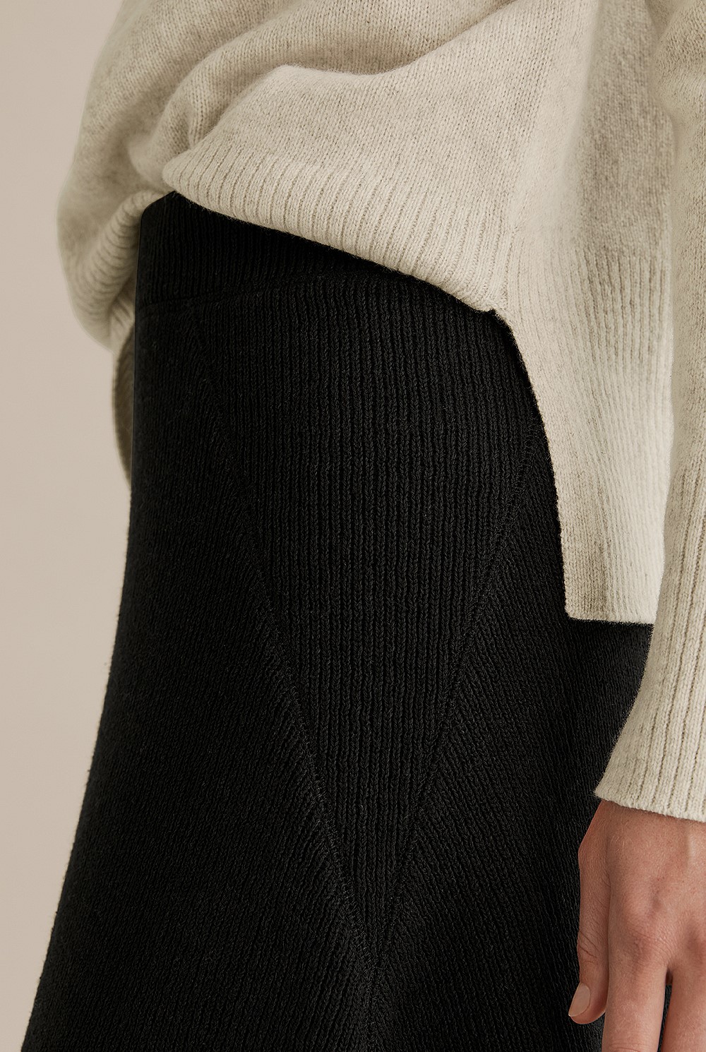 Textured Pull On Skirt