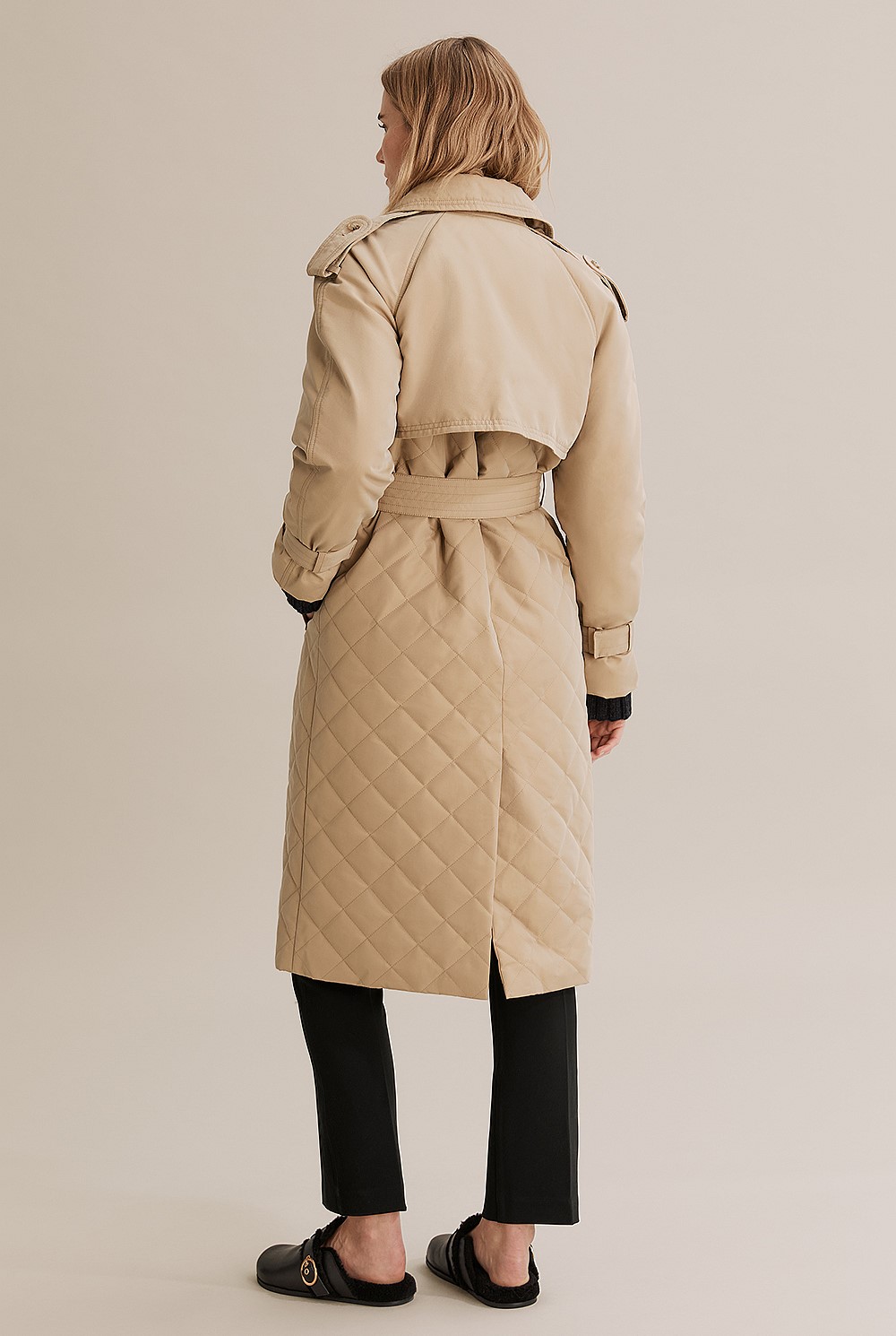 Quilted Puffer Trench