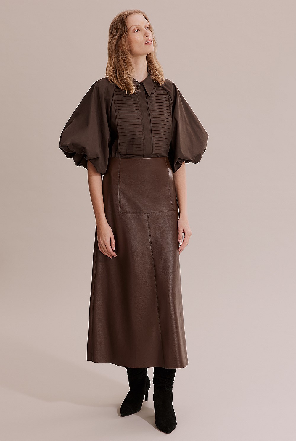 Poplin Blouson Blouse