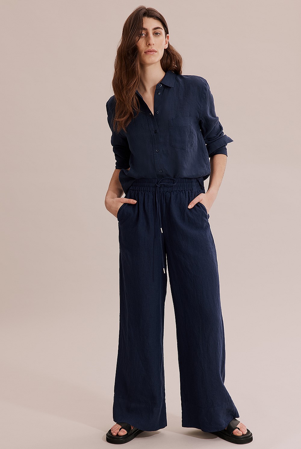 Organically Grown Linen Palazzo Pant