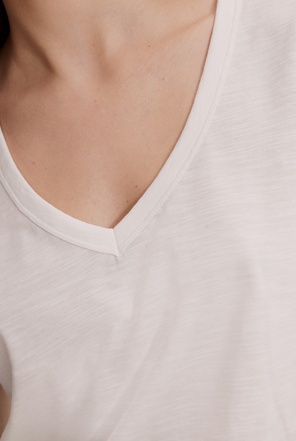 Australian Cotton Slub V-Neck T-Shirt