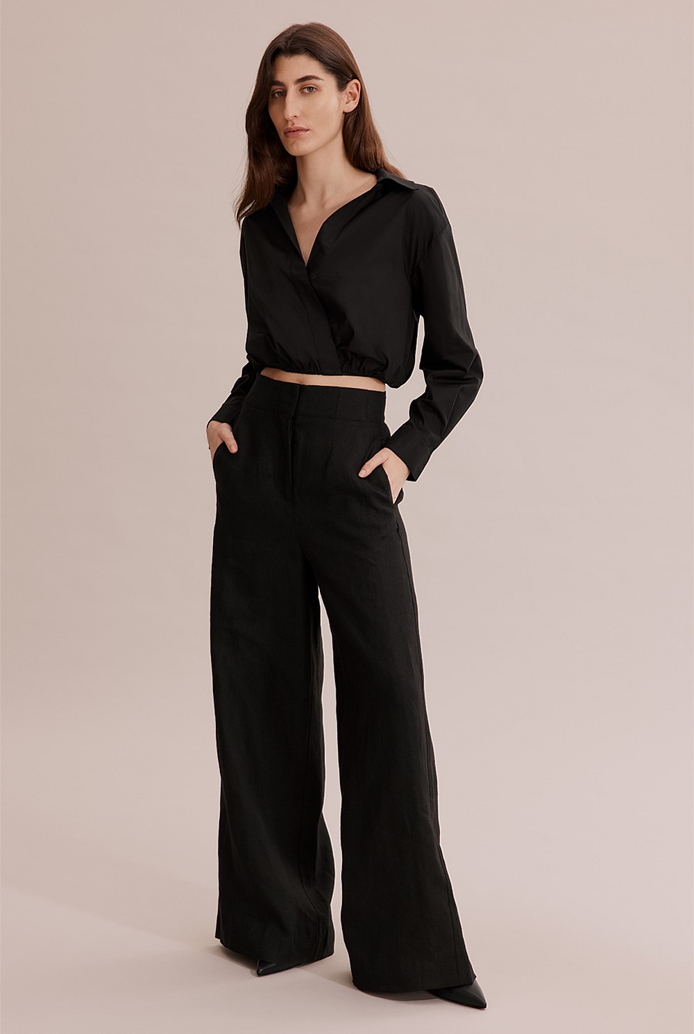 Organically Grown Linen Wide Leg Pant