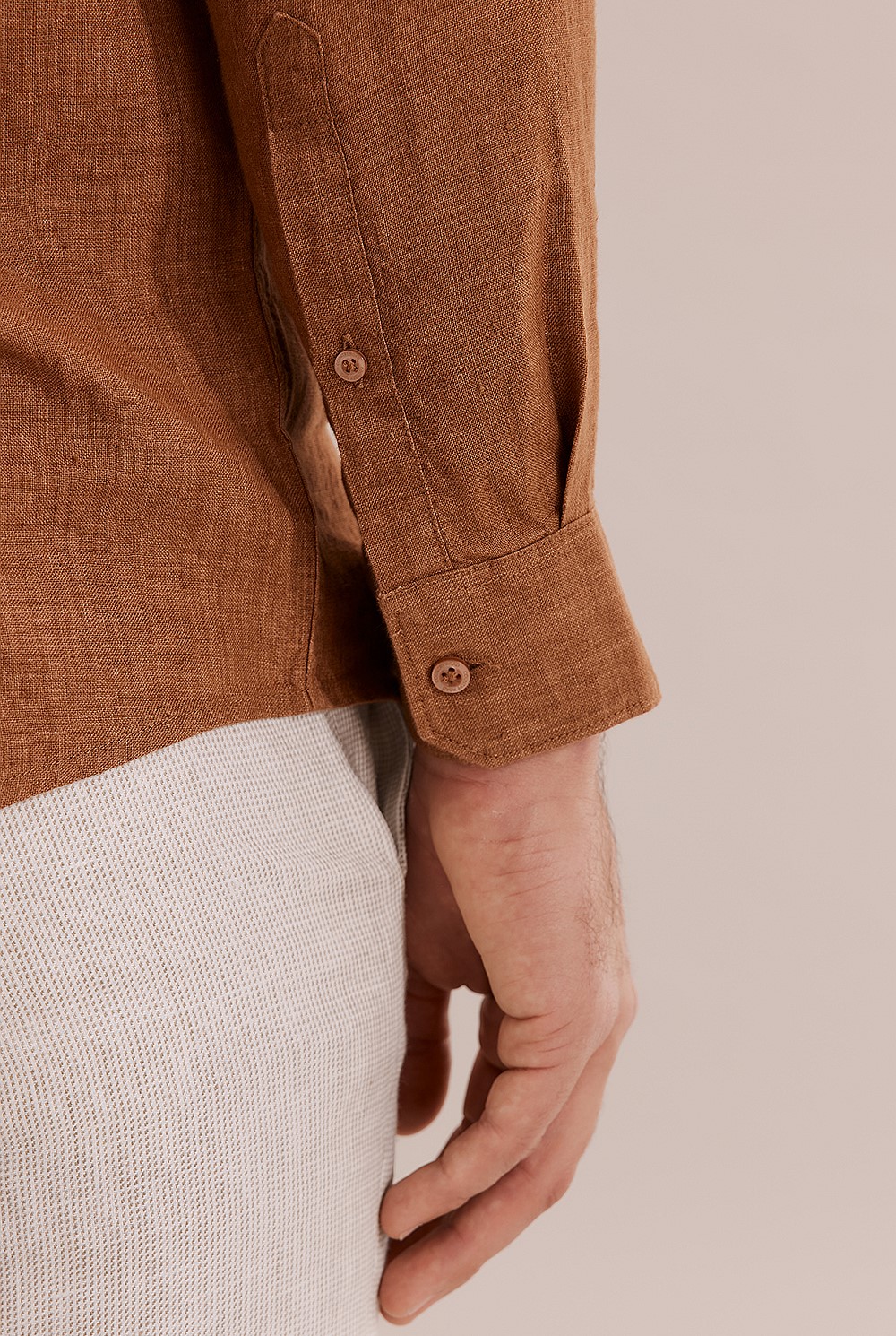 Tailored Fit Organically Grown Delave Linen Shirt