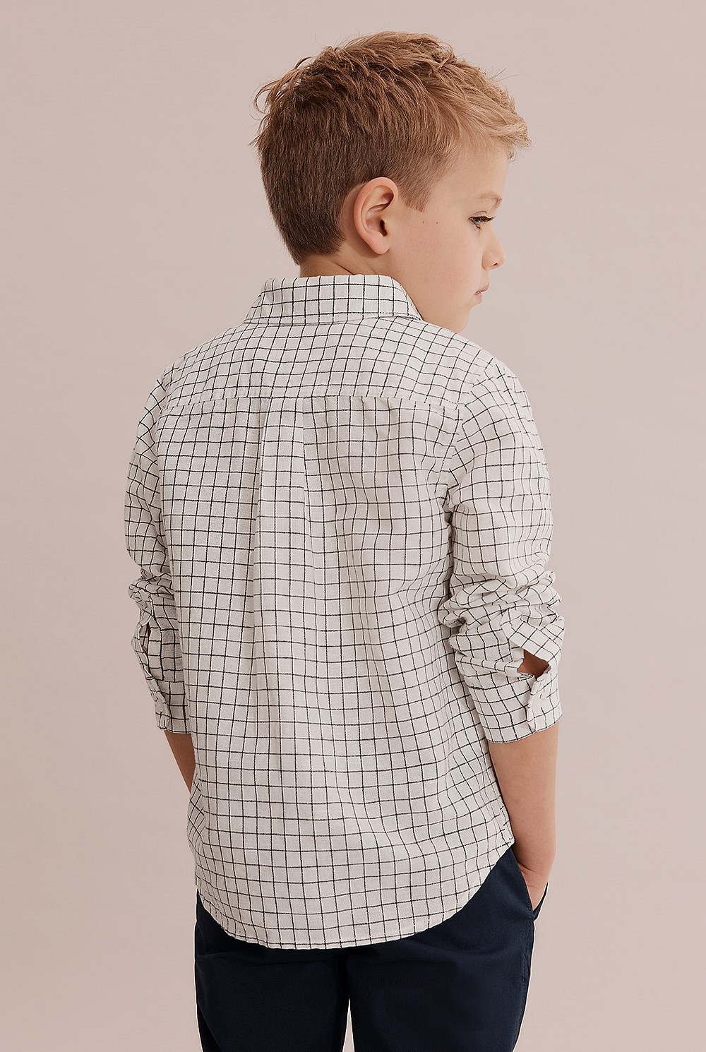 Long Sleeve Windowpane Shirt