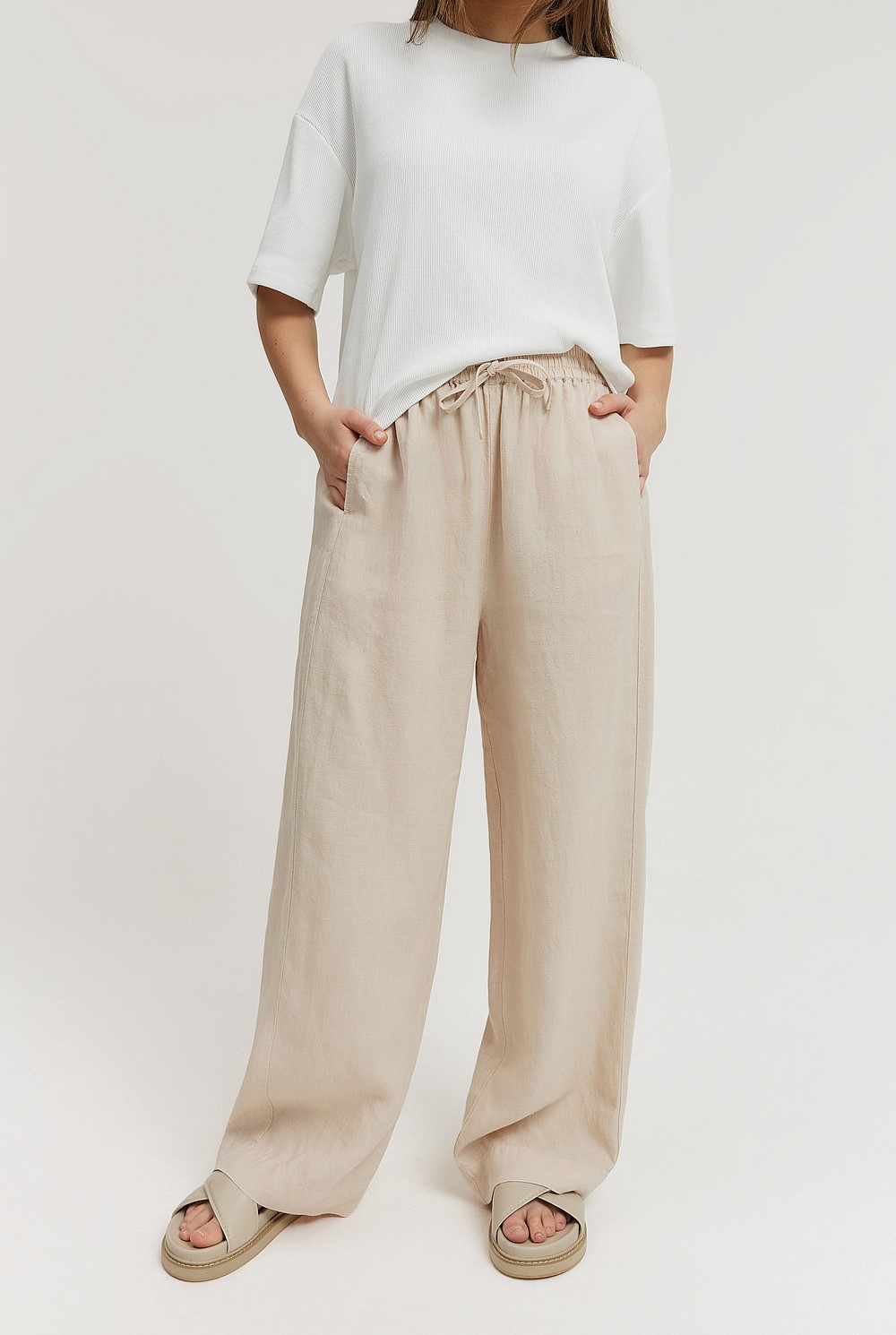 Teen Pull-On Linen Pant