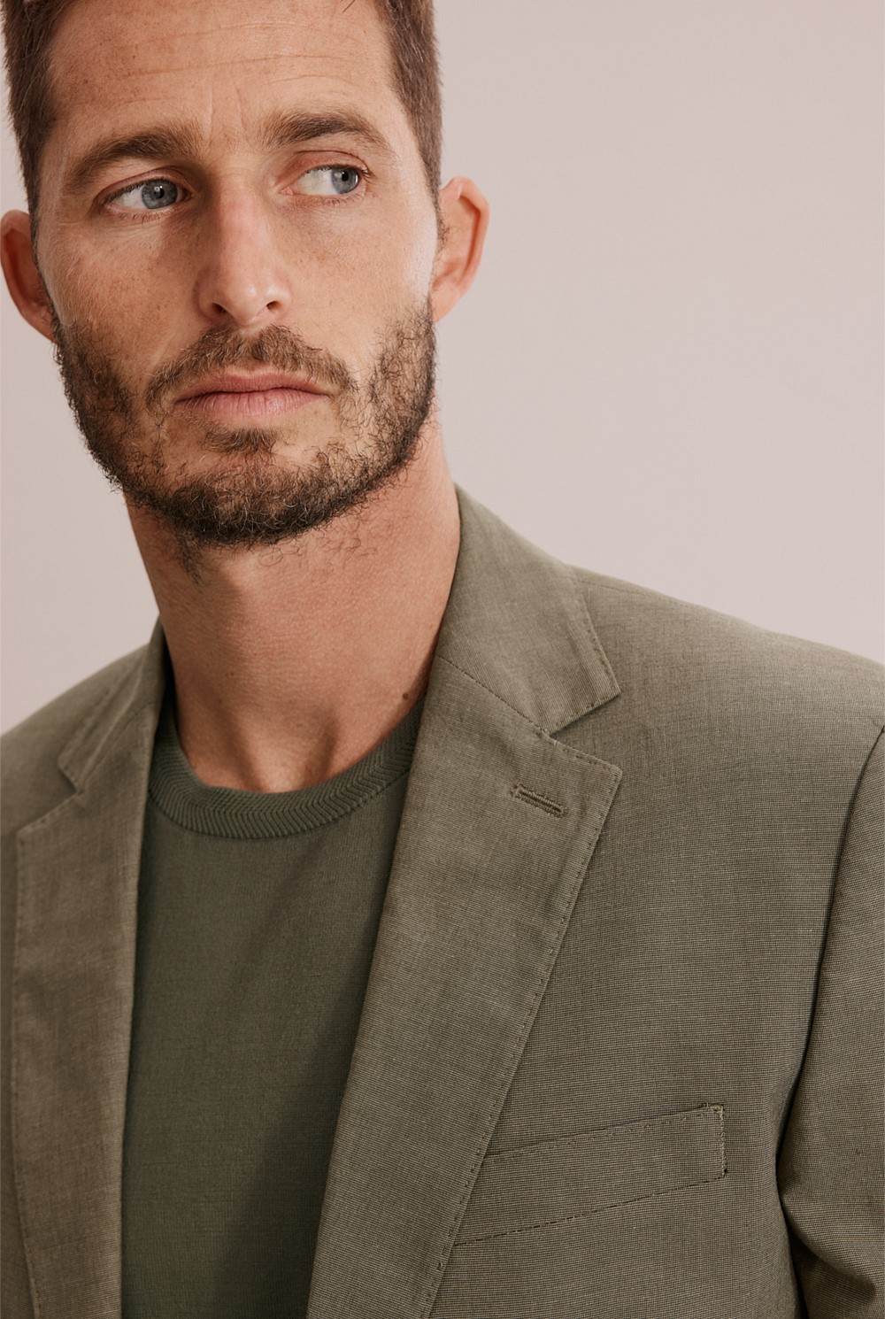 Slim Fit Cotton Stretch Blazer