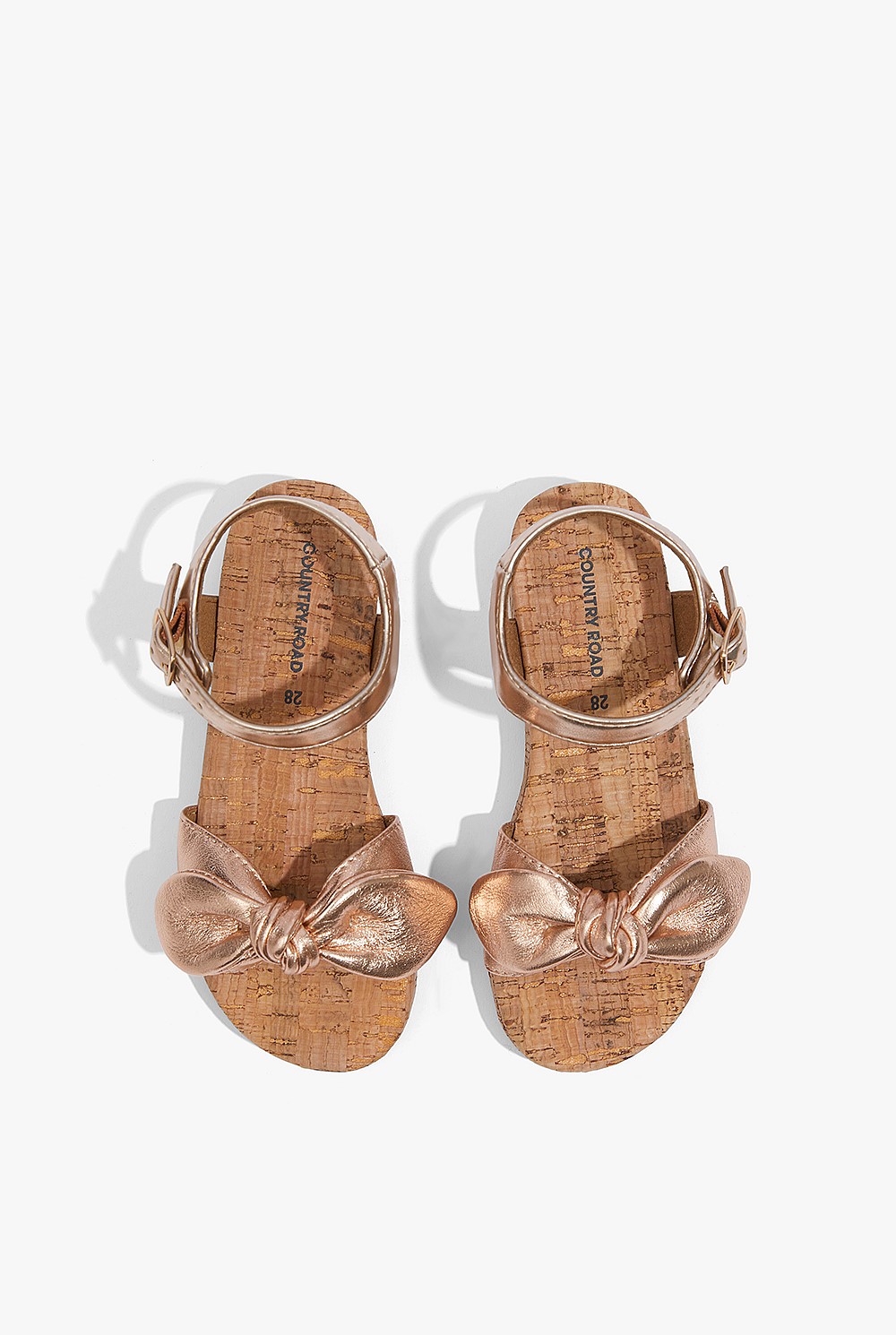 Flatform Bow Leather Sandal
