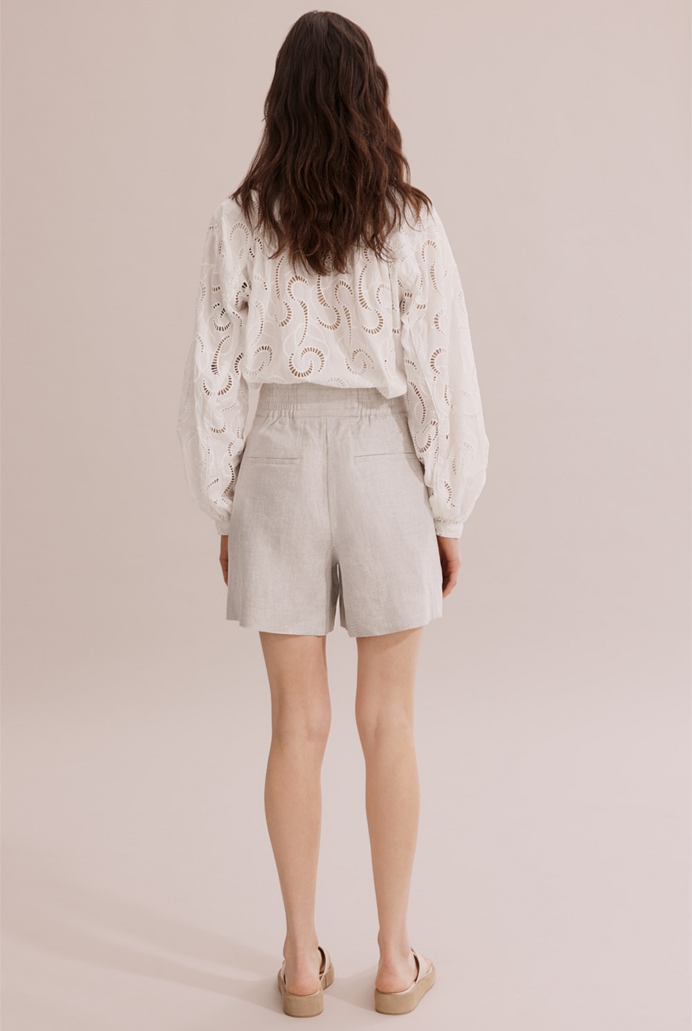 Linen Wide Leg Short