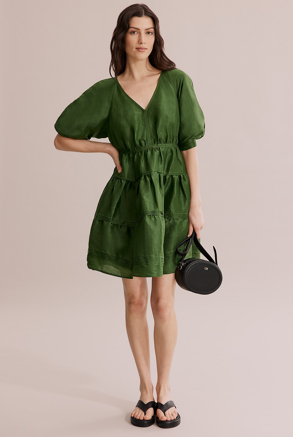 Tuck Detail Mini Dress