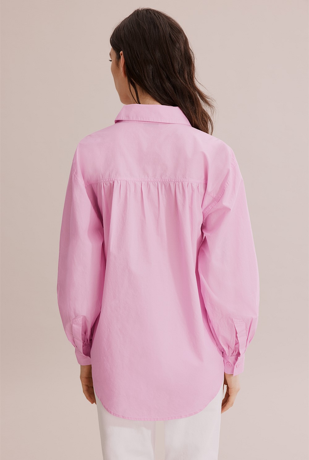 Cotton Blouson Sleeve Shirt