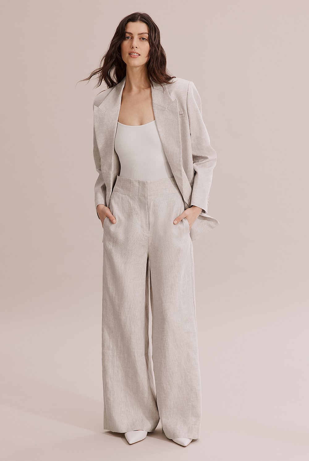 Linen Double Breasted Blazer