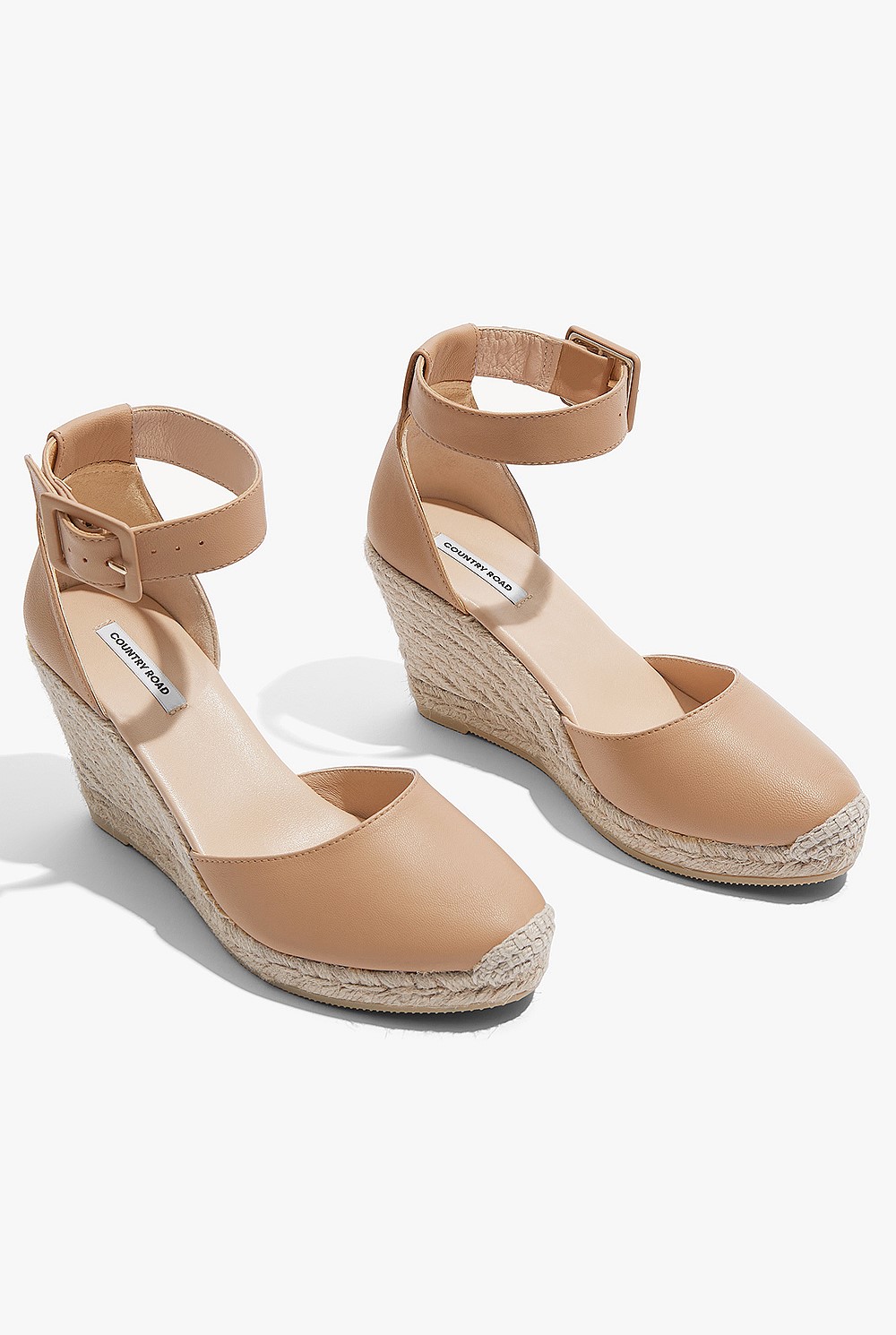 Carolina Leather Espadrille Wedge