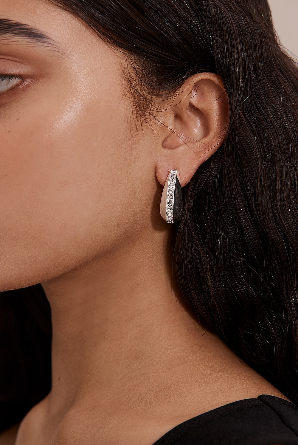 Livvy Crystal Hoop Earring