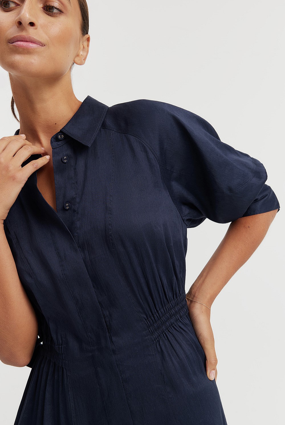 Cinched Shirt Dress