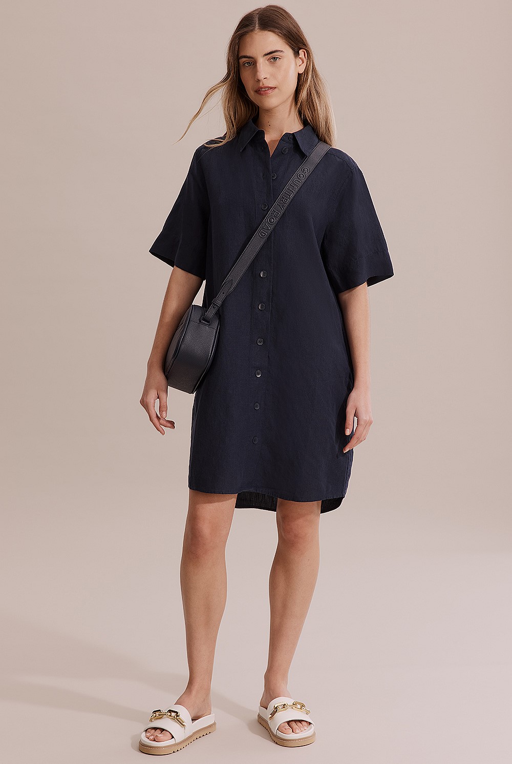 Organically Grown Linen Short Sleeve Linen Dress