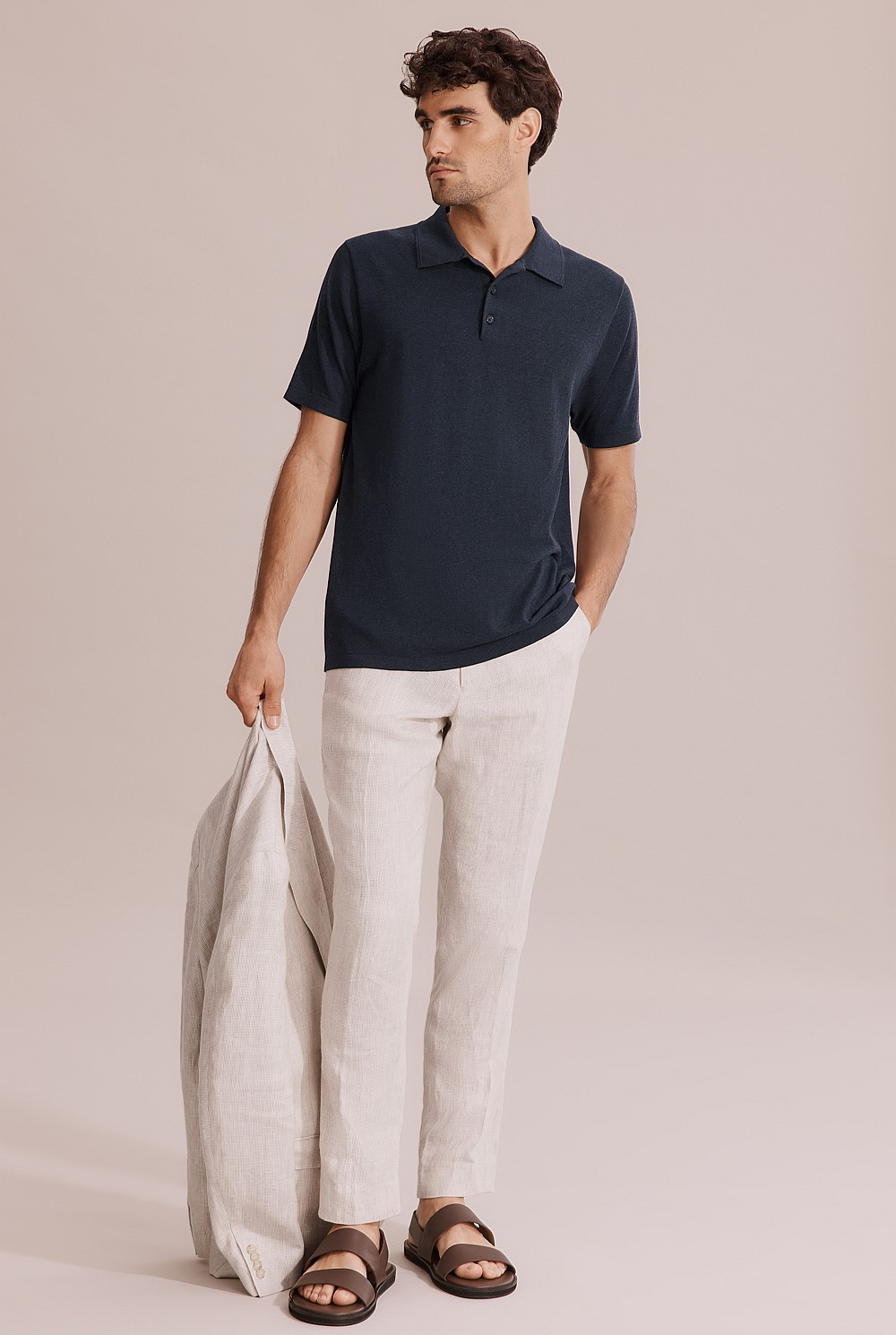 Cotton Silk Knit Polo