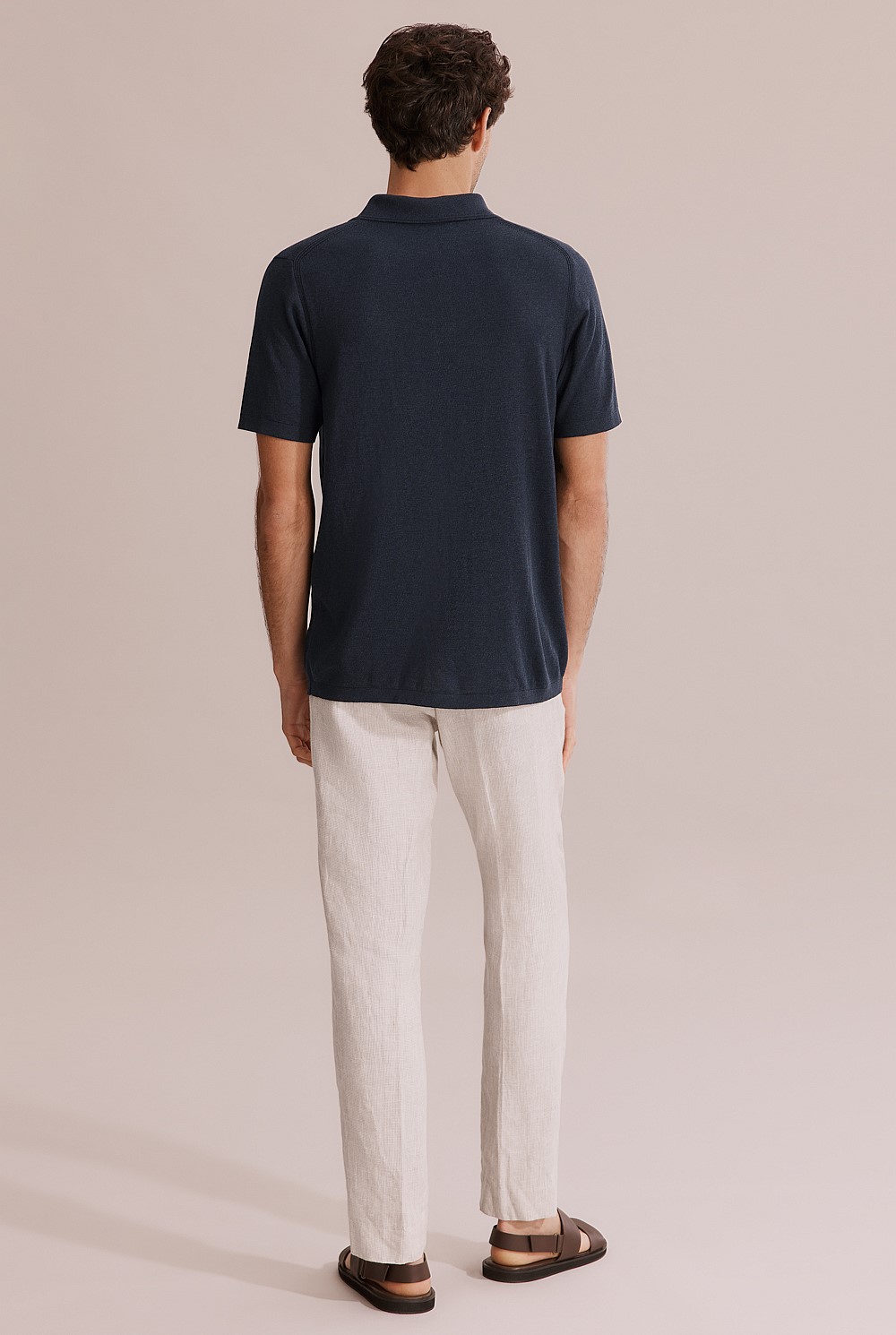 Cotton Silk Knit Polo