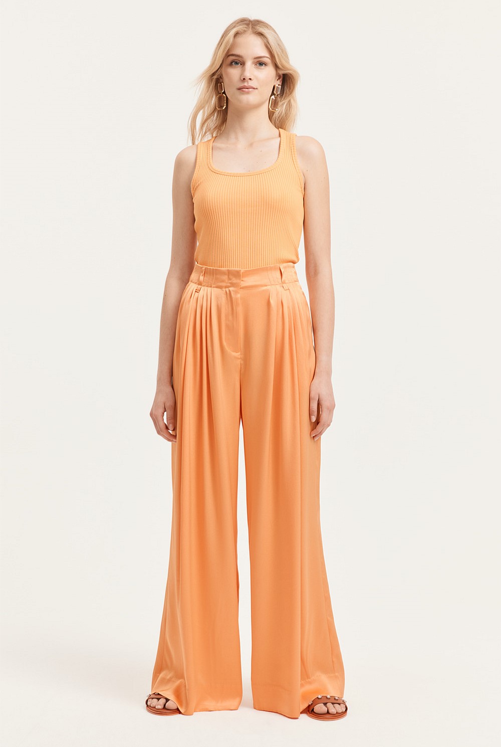 Satin Pleat Pant