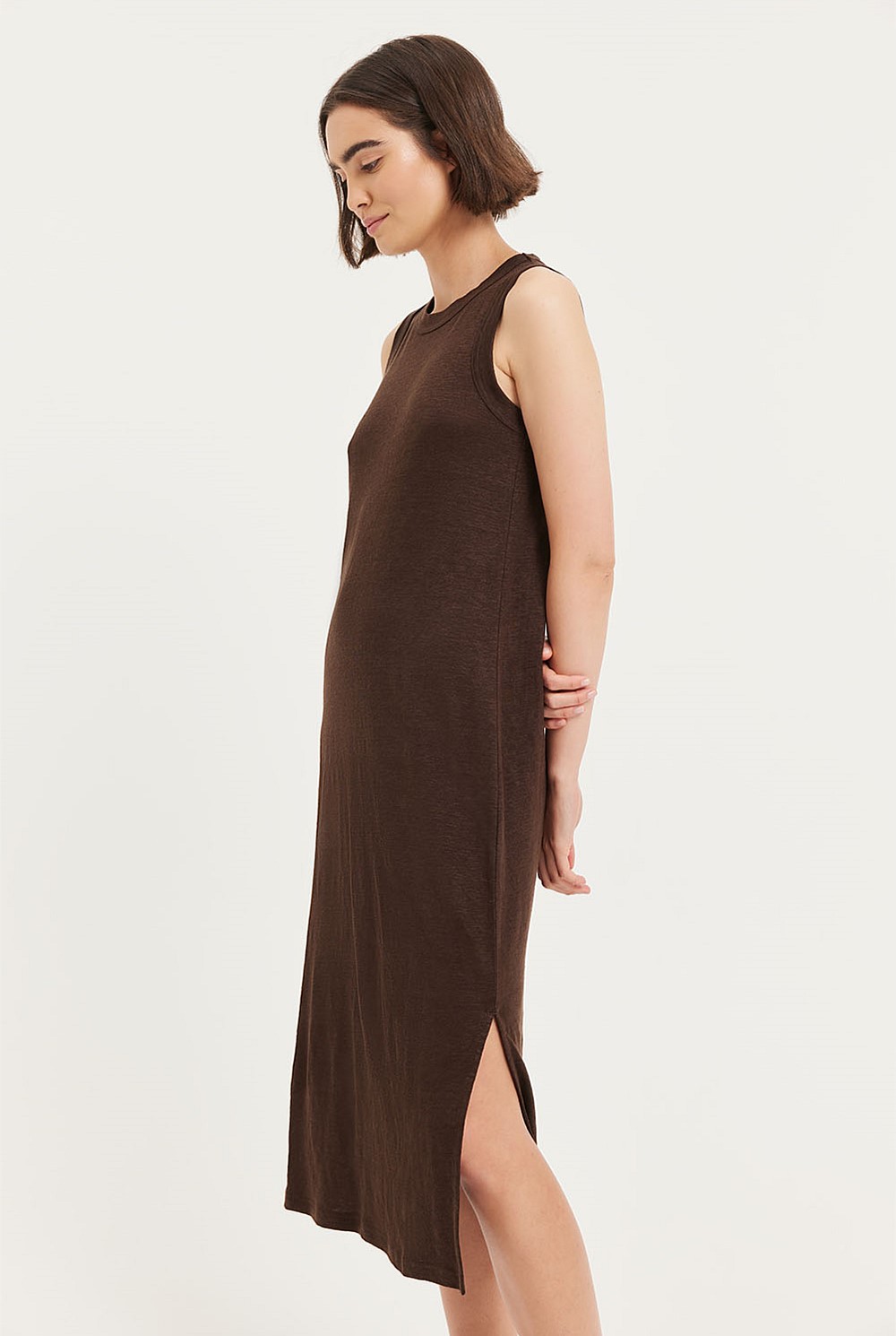 Linen Jersey Tank Dress