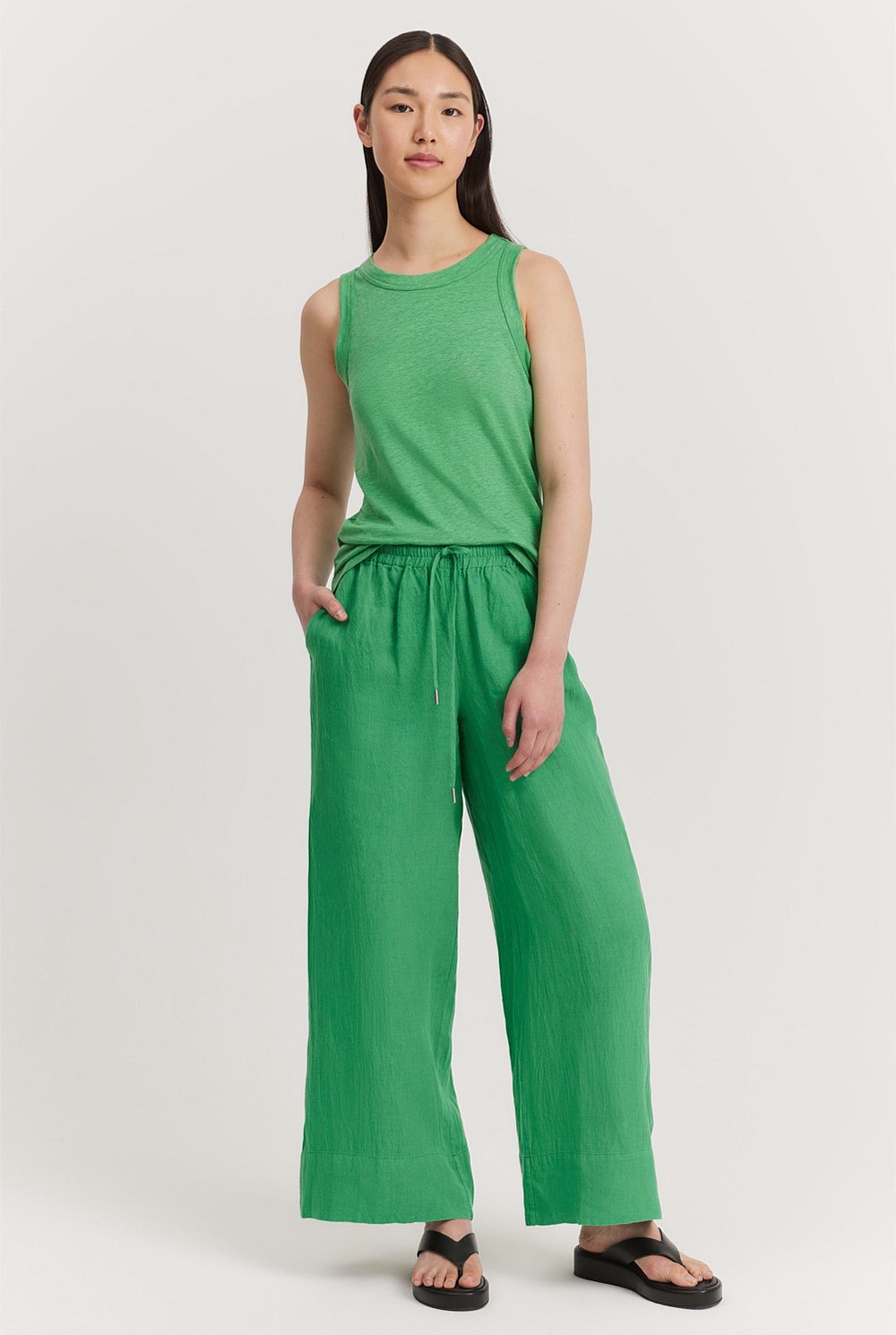 Organically Grown Linen Palazzo Pant