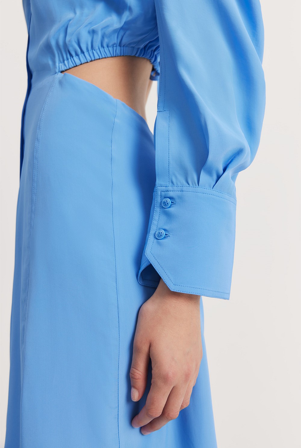 Gathered Detail Shirt Dress