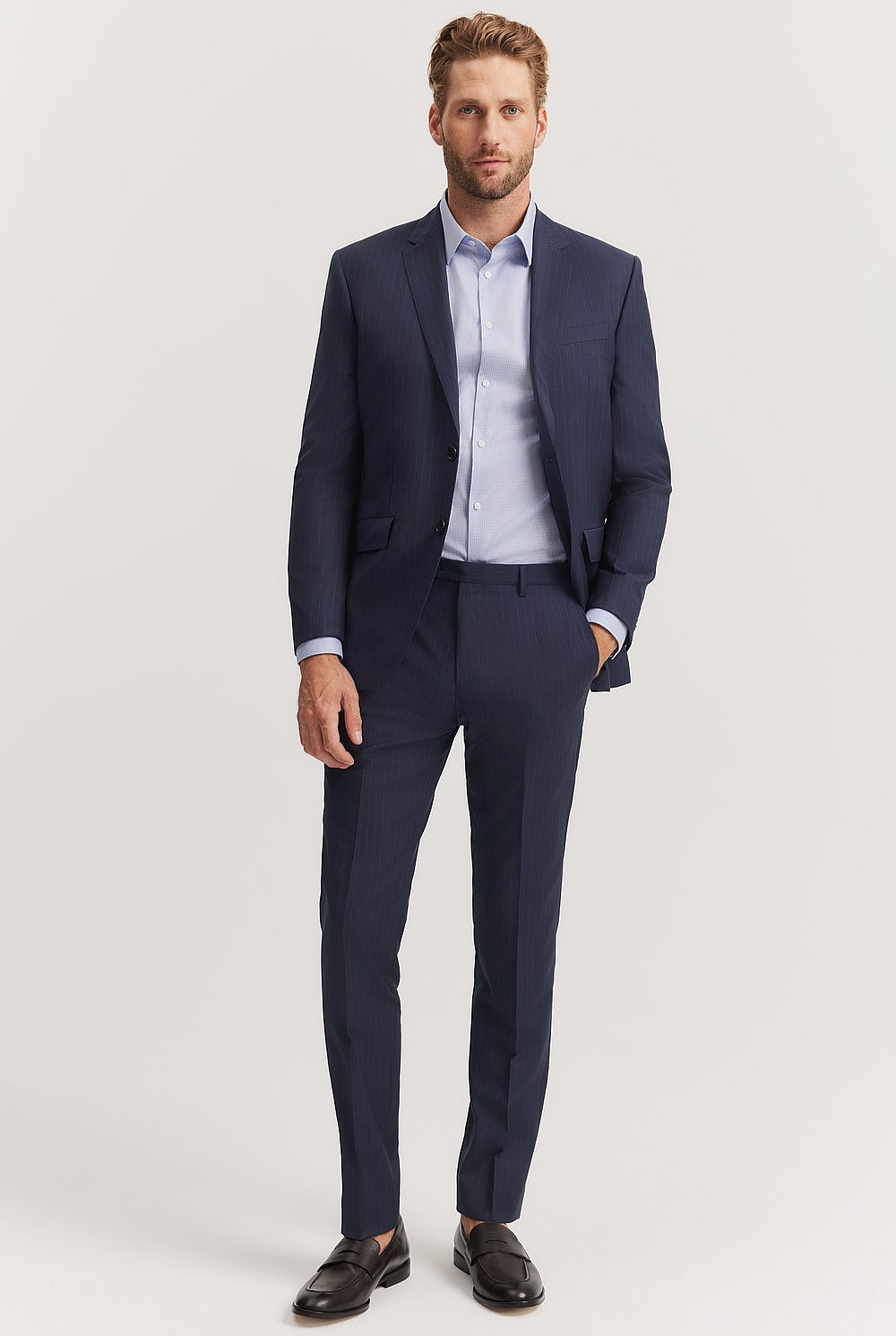 Slim Fit Pinstripe Travel Pant