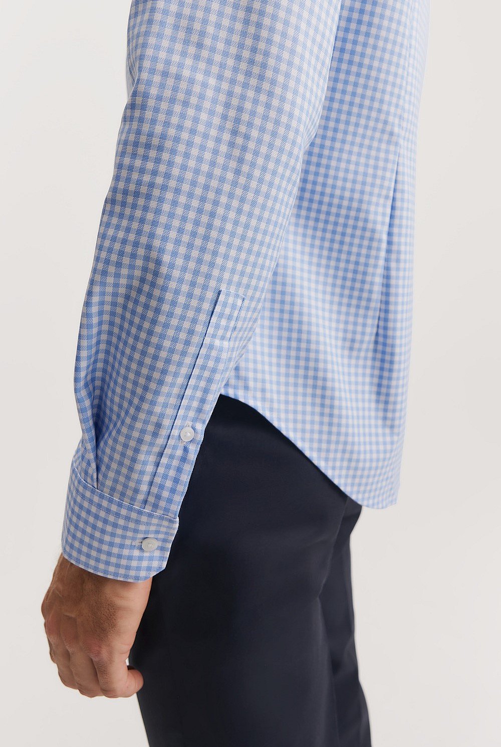 Slim Fit Gingham Travel Shirt