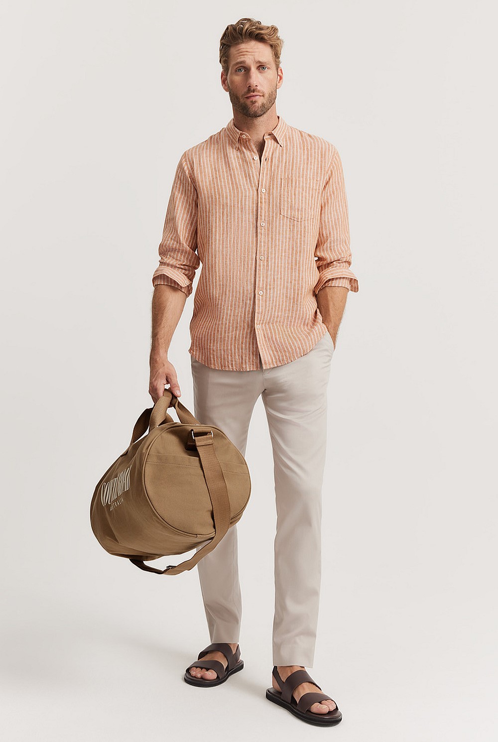 Regular Fit Linen Stripe Shirt