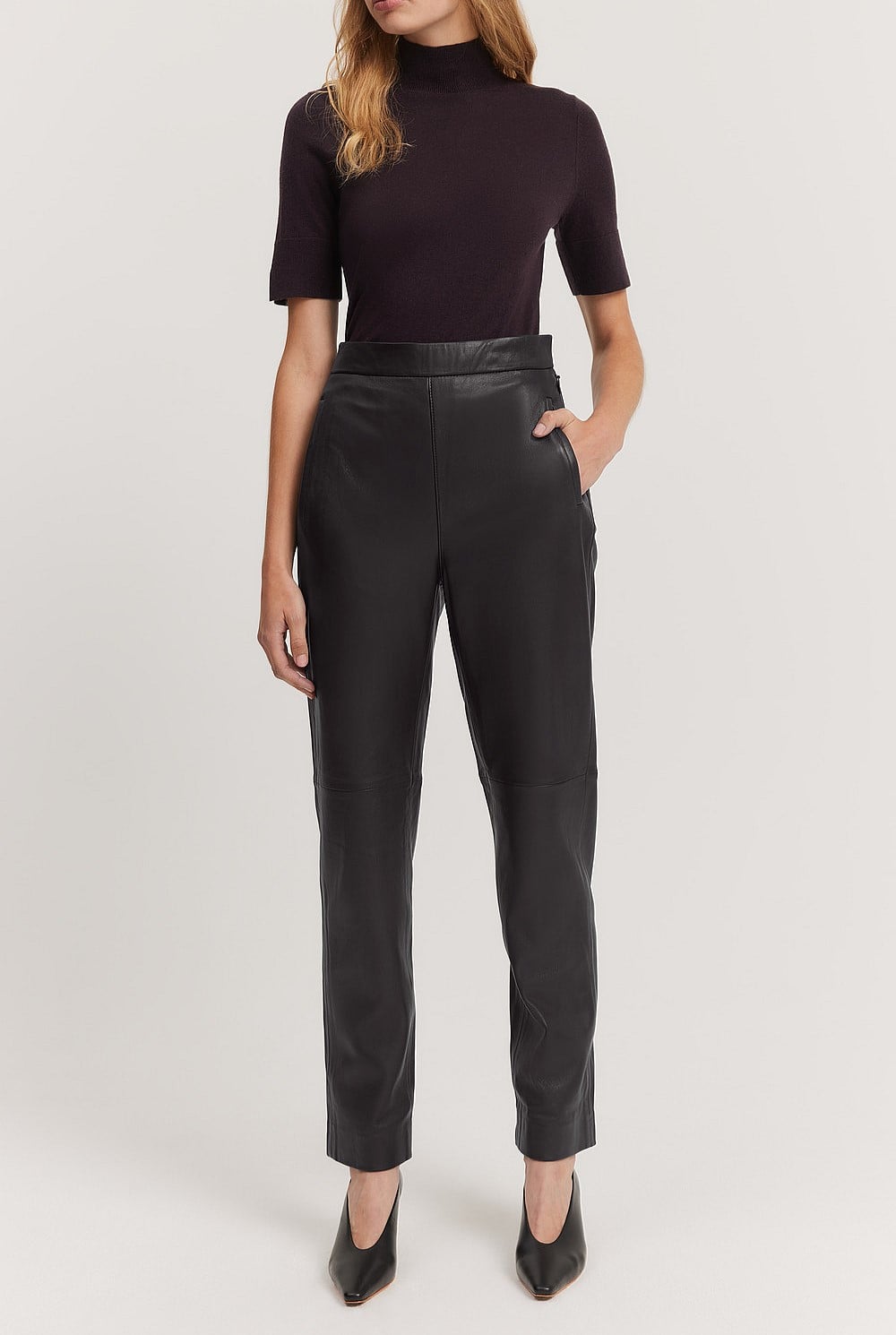 Leather Straight Pant