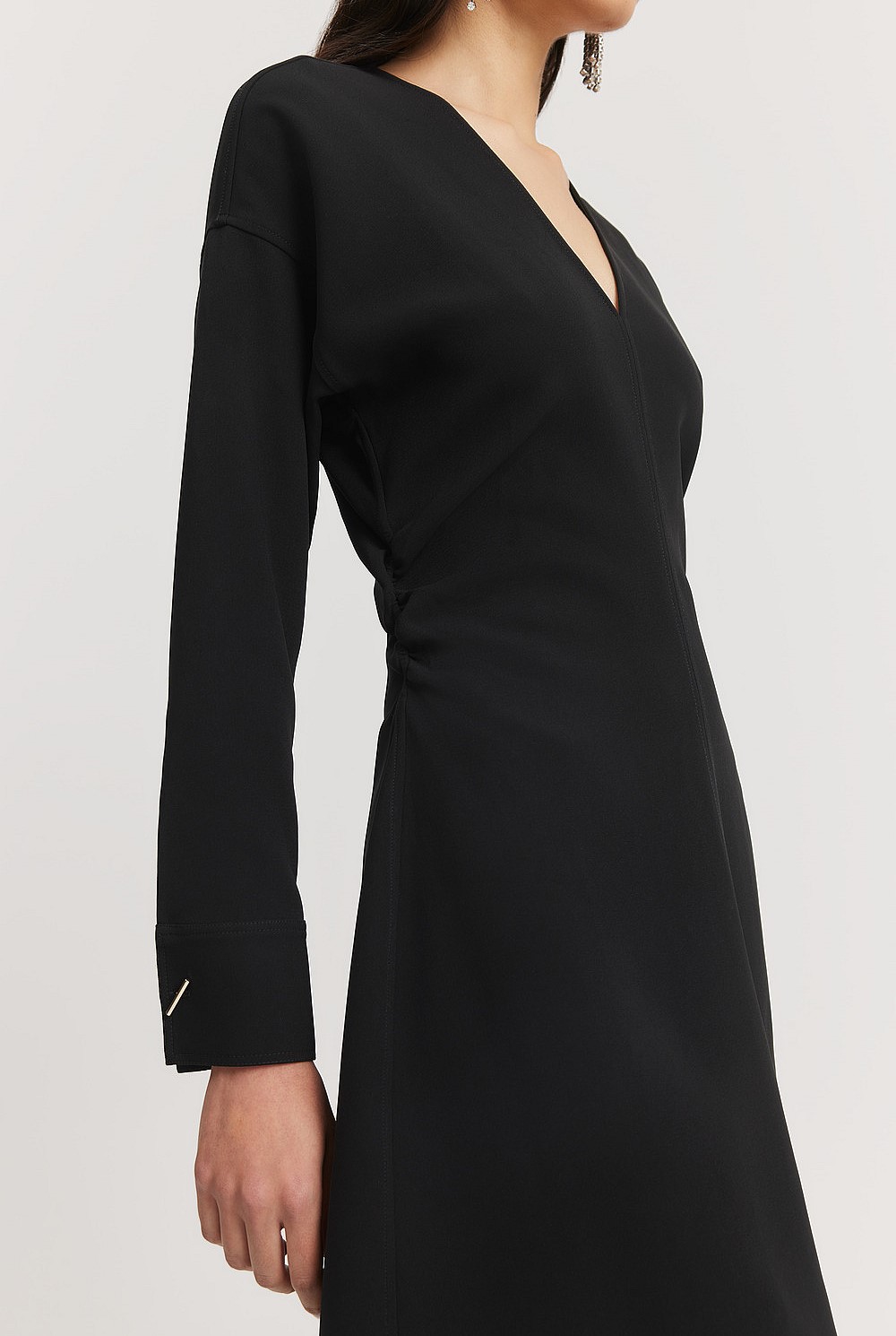 V-Neck Midi Dress