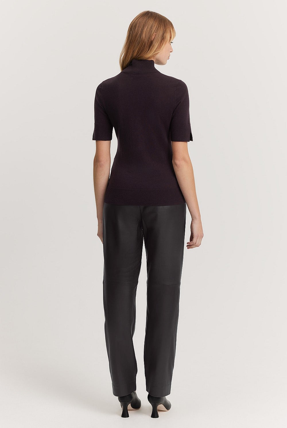 Merino Wool Silk Short Sleeve Knit