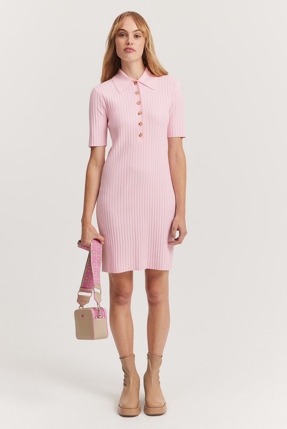 Polo Knit T-Shirt Dress