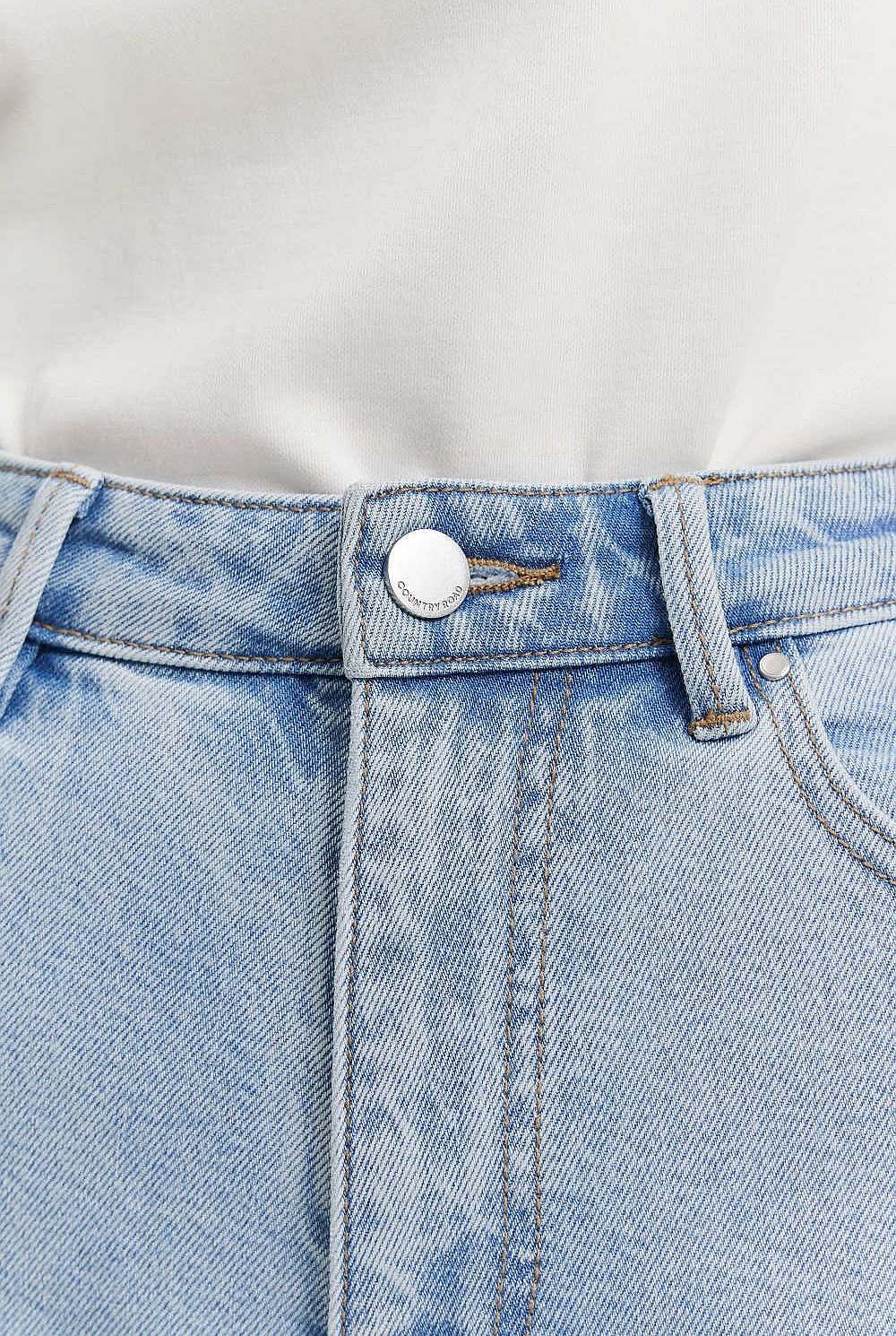 Australian Cotton Blend High Rise Straight Leg Jean