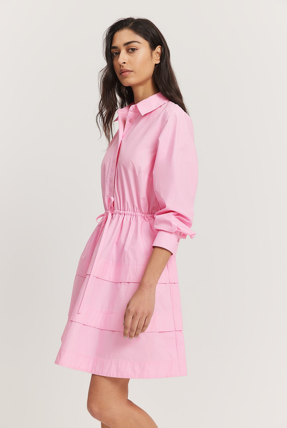 Tiered Shirt Dress