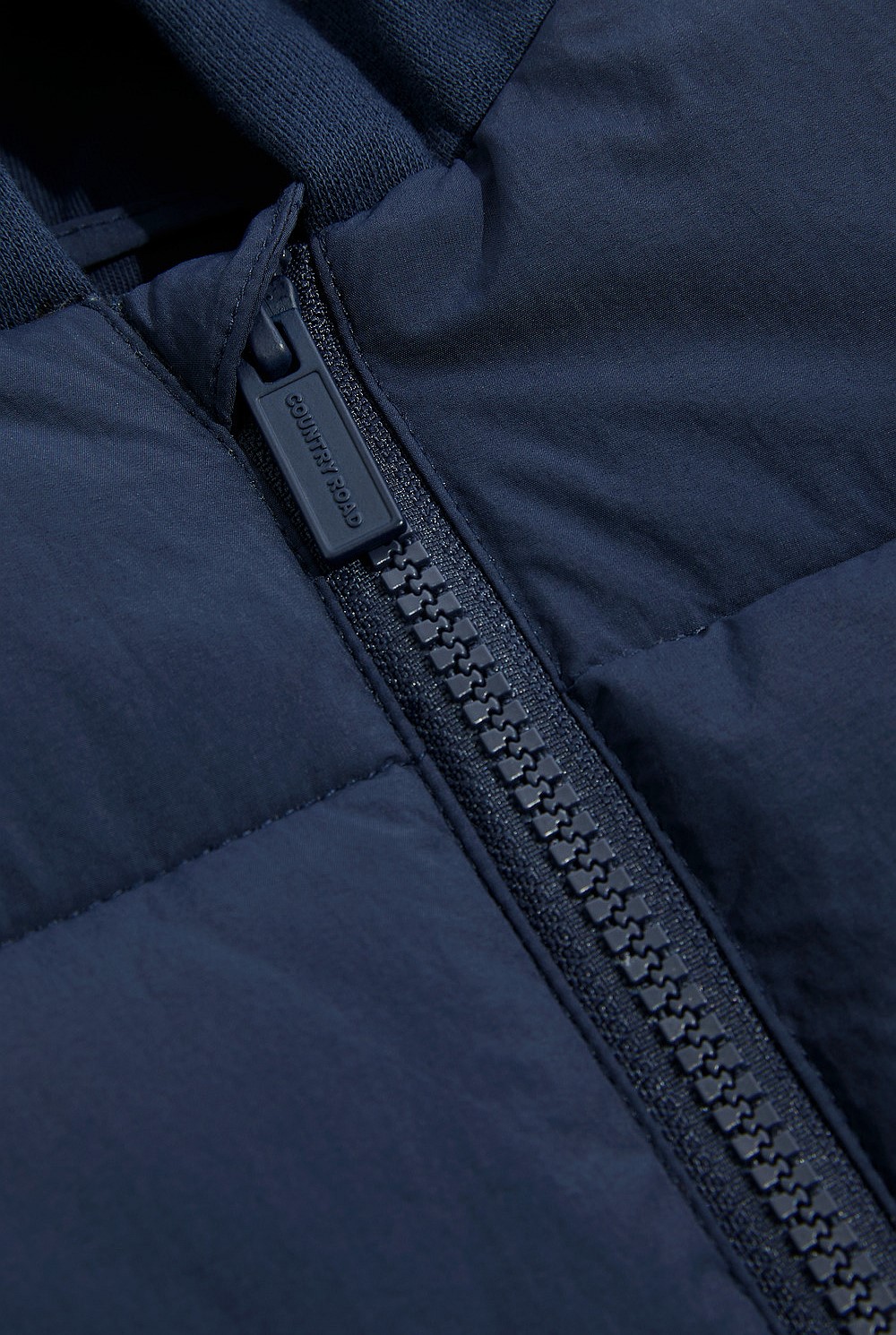 Recycled Nylon Puffer Sweat Jacket