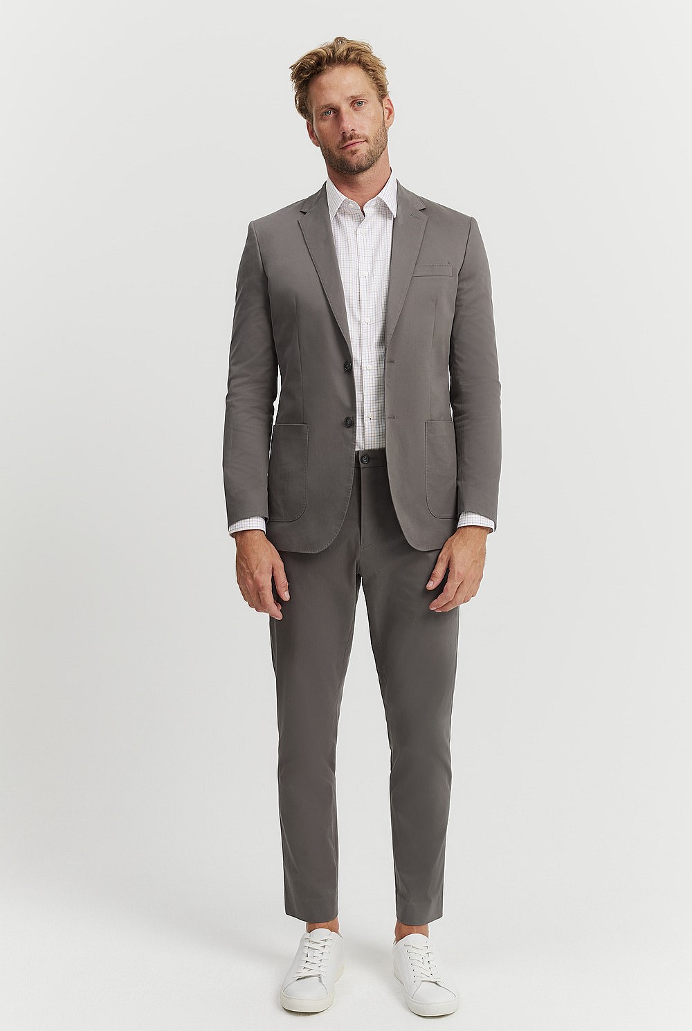 Slim Fit Cotton Stretch Blazer