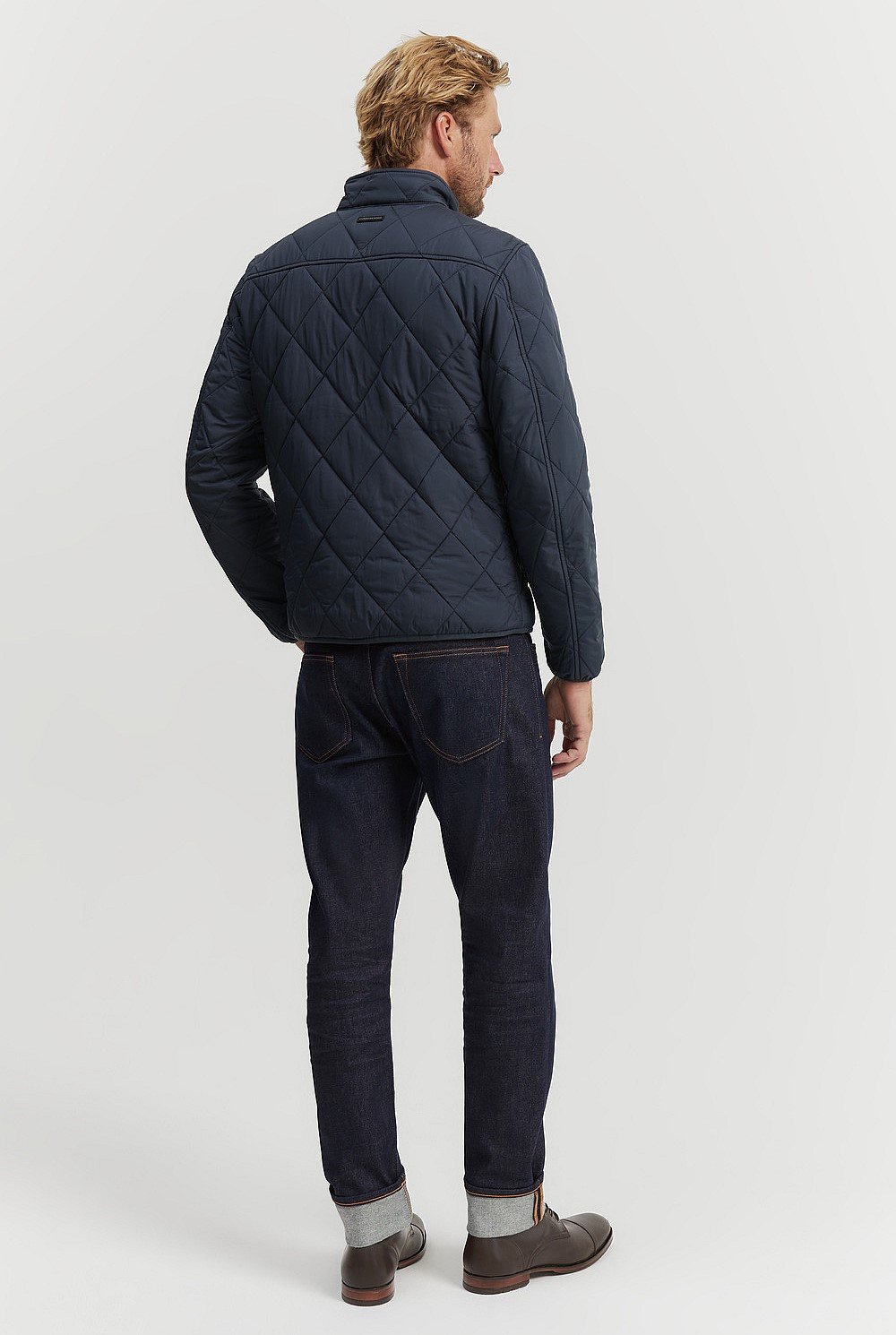 Recycled Polyester Funnel Neck Quilted Jacket