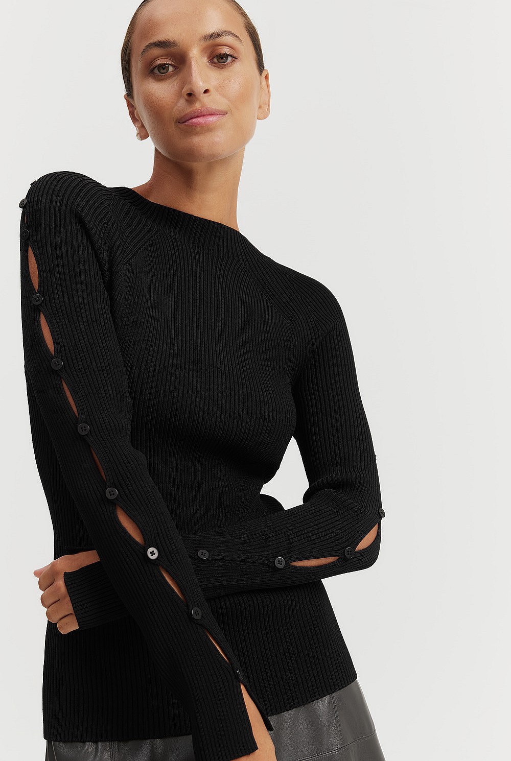 Cut-Away Knit Top